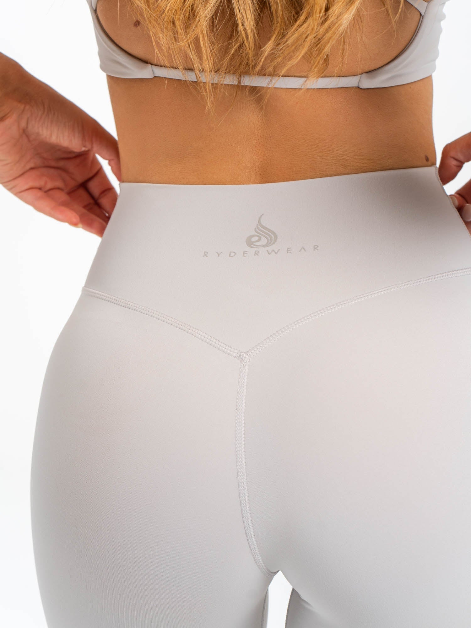 NKD Cross Waist Band Leggings - High Waist Tummy Control Yoga Pants for Women | Sugar Dust Color | Perfect for Yoga, Gym & Everyday Wear