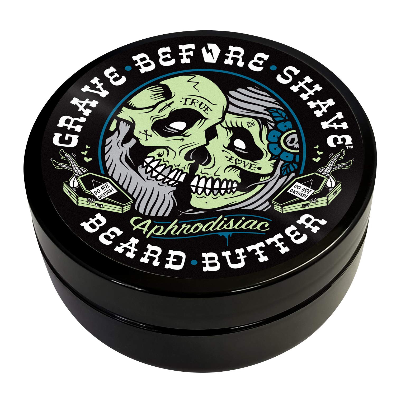Grave Before Shave Beard Butter - 4 oz Natural Beard Conditioner with Leather & Cedarwood Scent for Men - Softens & Tames Facial Hair - Perfect for Daily Grooming & Styling