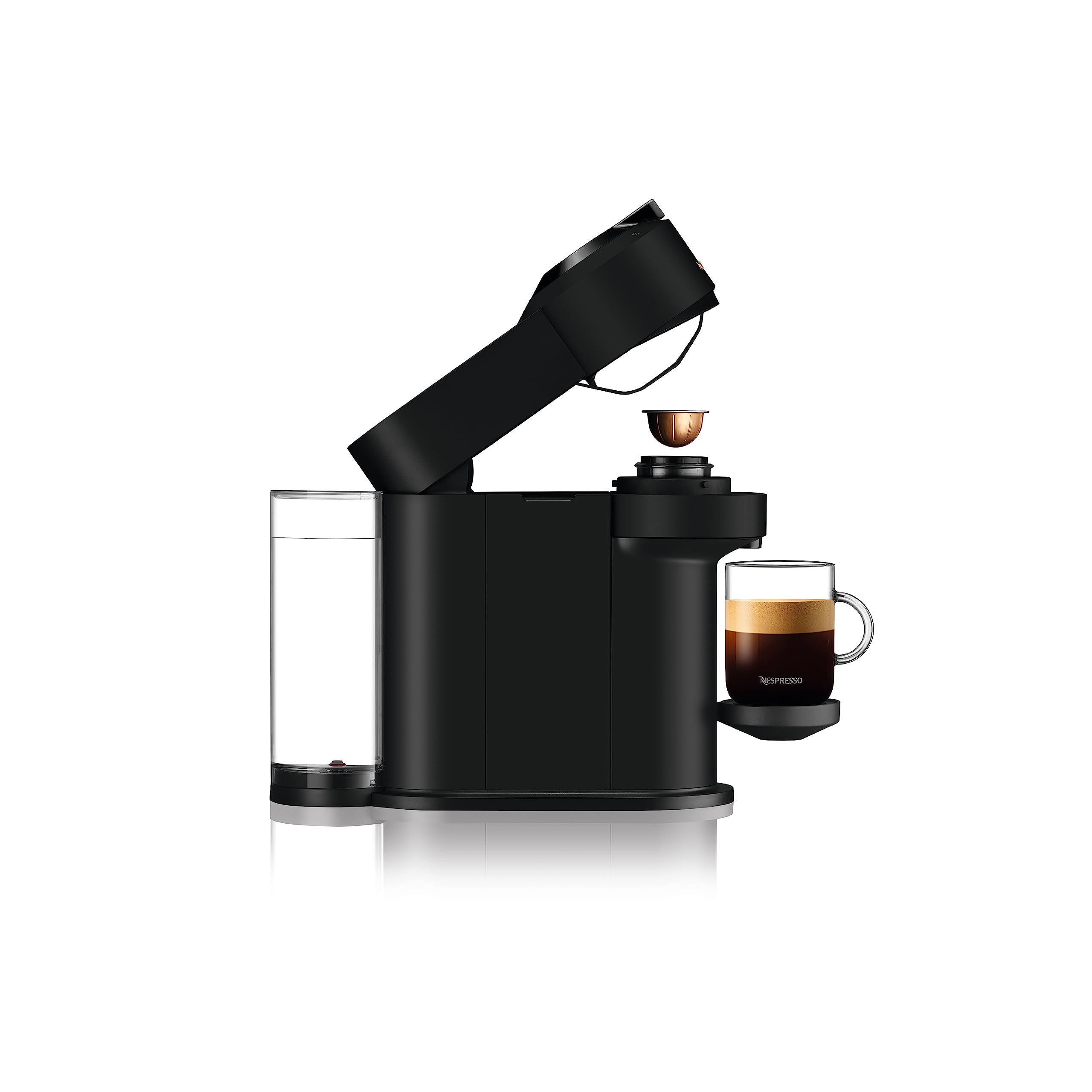 Nespresso Vertuo Next Coffee and Espresso Machine with Aeroccino Milk Frother by Breville - Matte Black | Single-Serve Pod Brewer for Home & Office Use