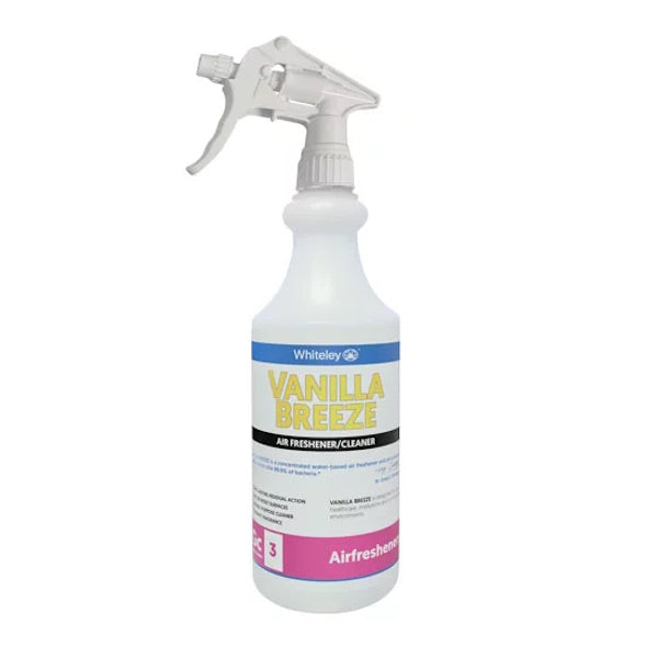 Whiteley Vanilla Breeze Air Freshener & Cleaner - Long-Lasting Home & Car Odor Eliminator for Bathroom, Kitchen, Office & Nursery