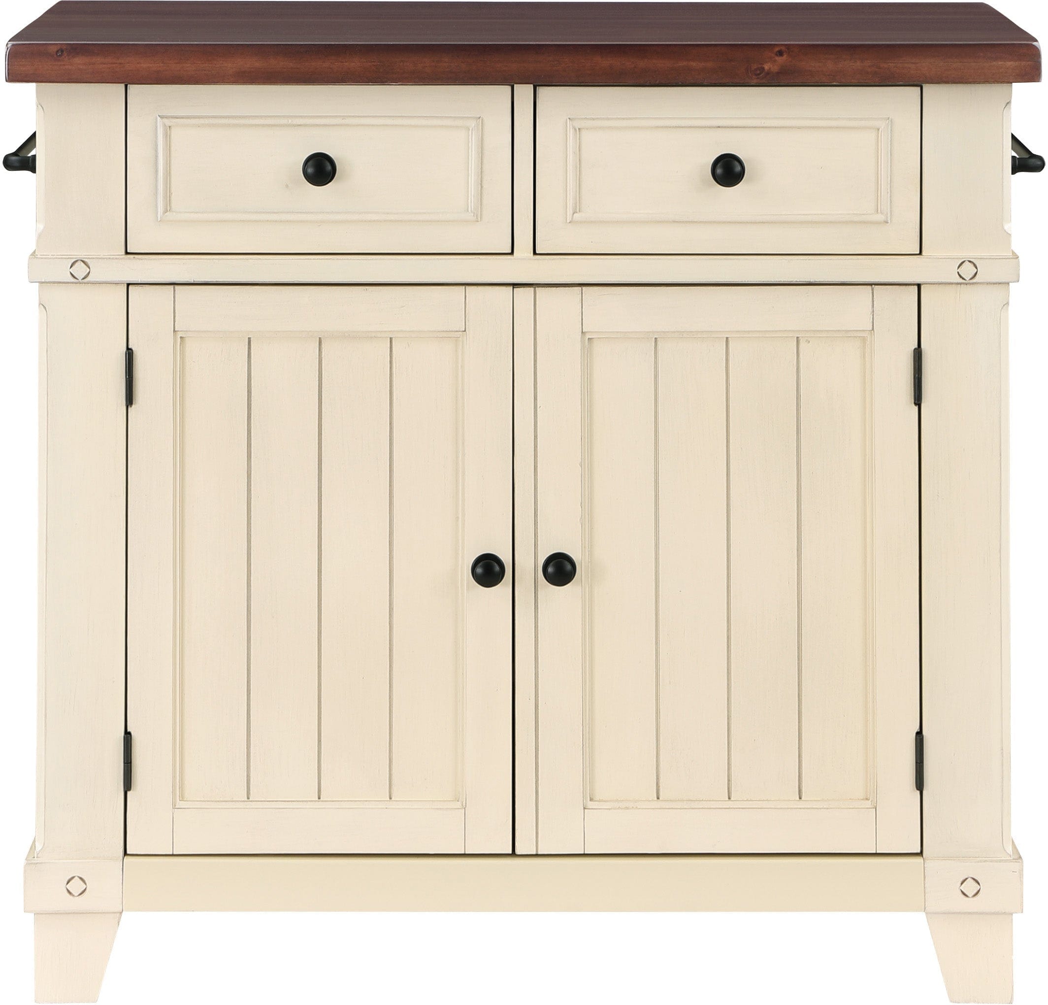 Office Star Madison Kitchen Island with Storage & Wheels [MDS39] - Perfect for Small Kitchens, Food Prep & Extra Counter Space