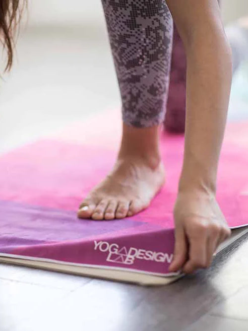 Yoga Design Lab Travel Mat 1.5mm - Ultra Light Non Slip Yoga Mat for Travel & Home Practice - Tribeca Sand Color - Perfect for Yoga, Pilates, Meditation & Gym Workouts