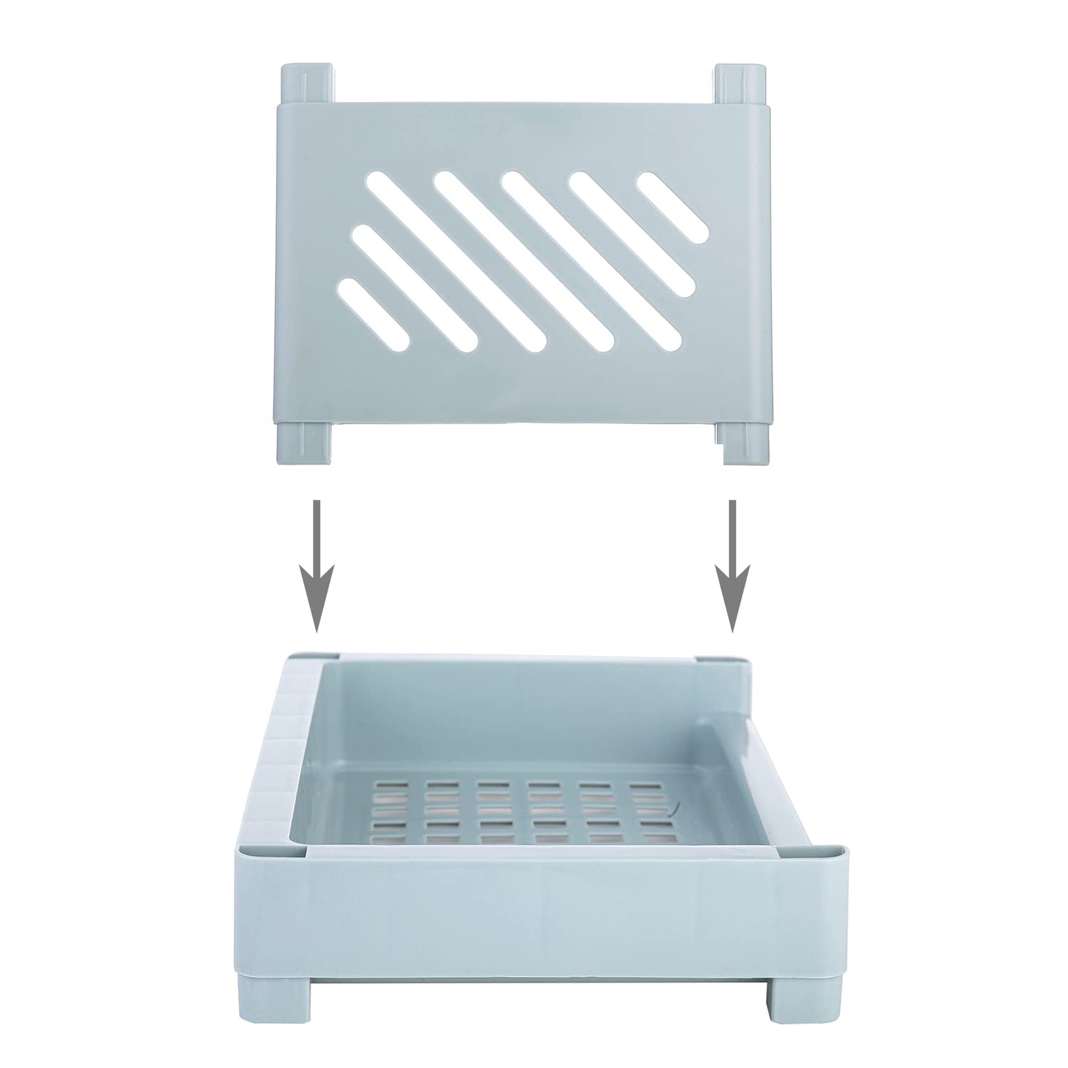 2-Tier Bathroom Organizer Countertop - Multi-Function Kitchen Cabinet Storage & Desk Organizer for Kitchen, Bathroom, Study & Office - Perfect for Small Space Organization & Clutter-Free Countertops