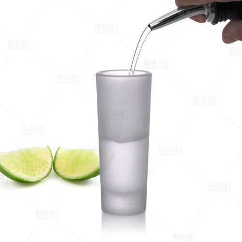 BarConic® 2 oz Frosted Shot Glasses - Set of 6, Durable Party Drinking Cups for Whiskey, Tequila, Vodka - Perfect for Home Bars, Cocktail Parties & Celebrations