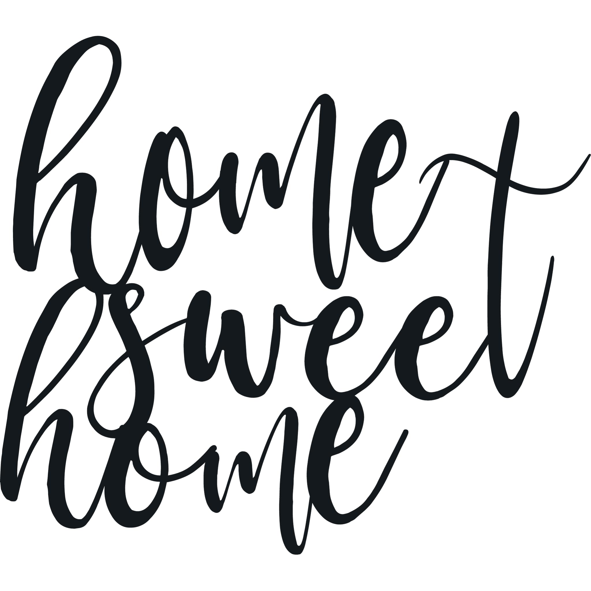 Home Sweet Home Cursive Metal Wall Art - 22
