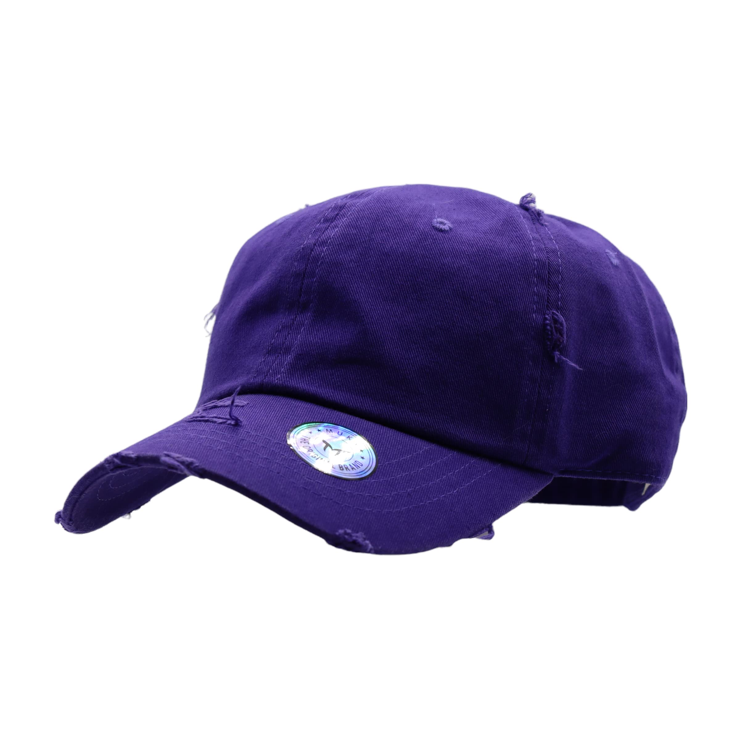 Vintage Washed Distressed Dad Hat - Cotton Adjustable Baseball Cap for Men & Women - Solid Color Plain Blank Unisex Hat - Perfect for Casual Wear, Outdoor Activities & Fashion Street Style