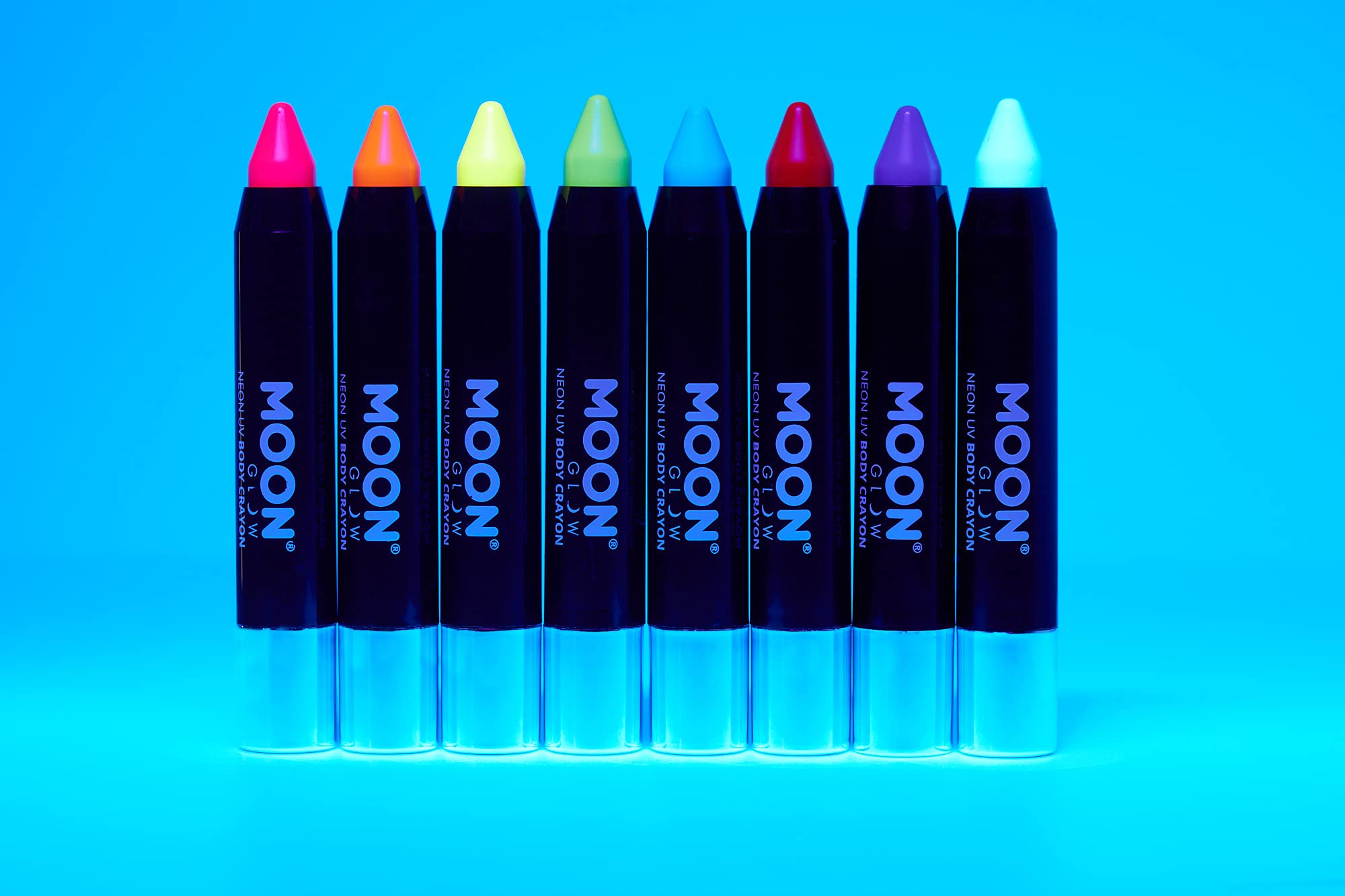 Neon UV Paint Stick Body Crayon - Vibrant Red for Face & Body Art | Glow in Blacklight for Parties, Festivals & Halloween Makeup