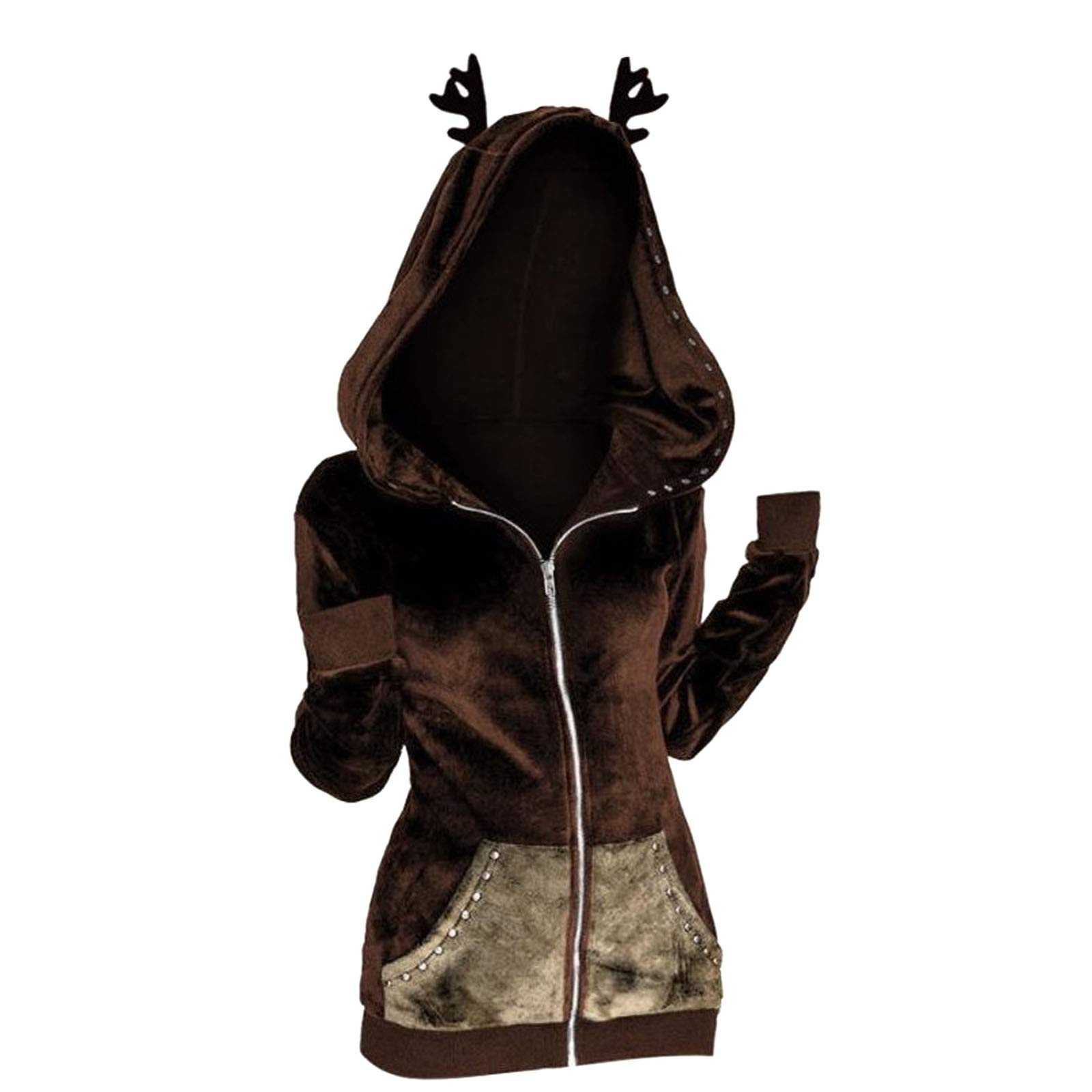 Vintage Medieval Gothic Hooded Jacket for Women - Cotton Fall Winter Coat with Hood - Perfect for Halloween, Cosplay, LARP & Gothic Fashion Outfits
