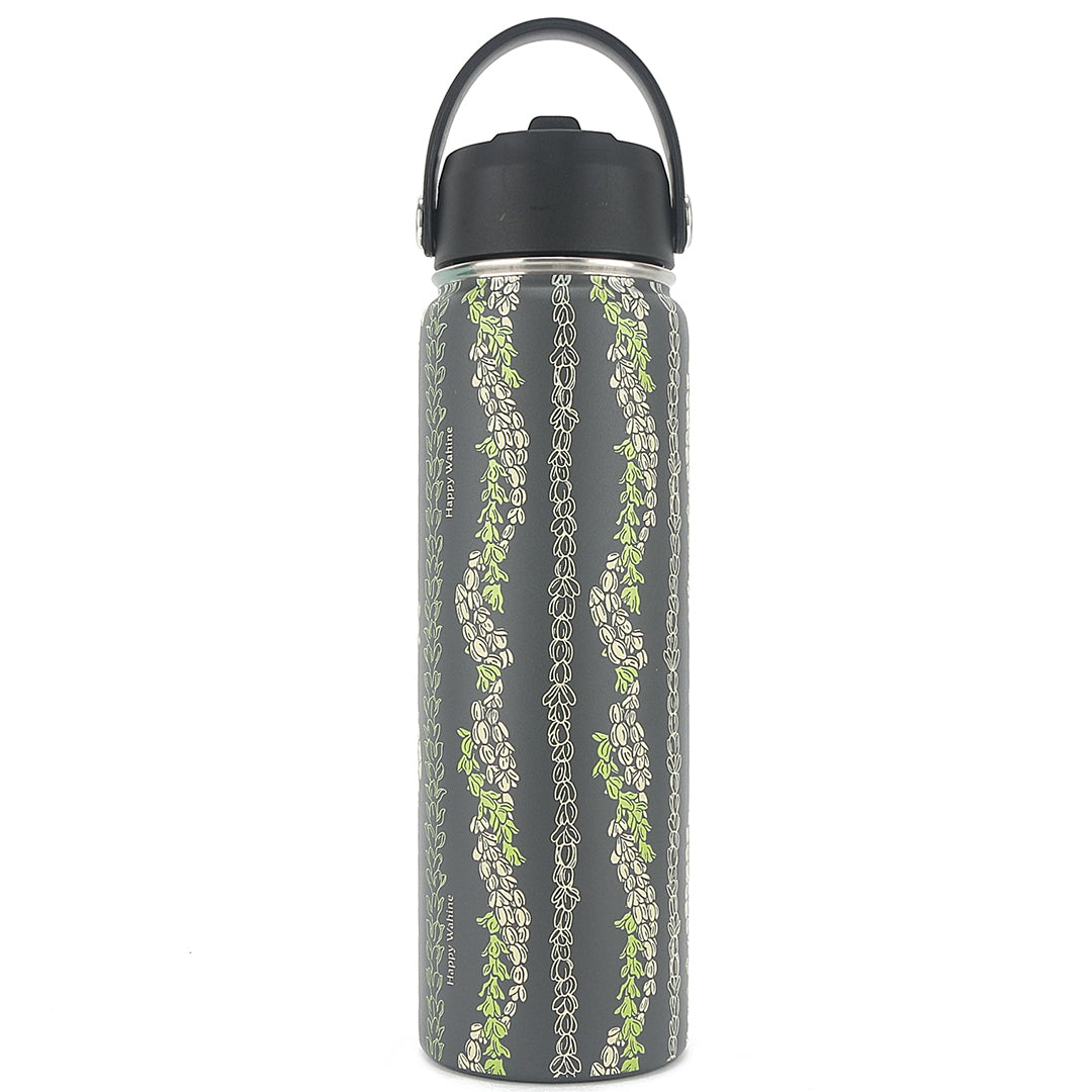 Pakalana Grey 24oz Insulated Water Bottle - Keeps Drinks Cold for 24 Hours & Hot for 12 Hours - Perfect for Hiking, Gym, Work & Outdoor Adventures