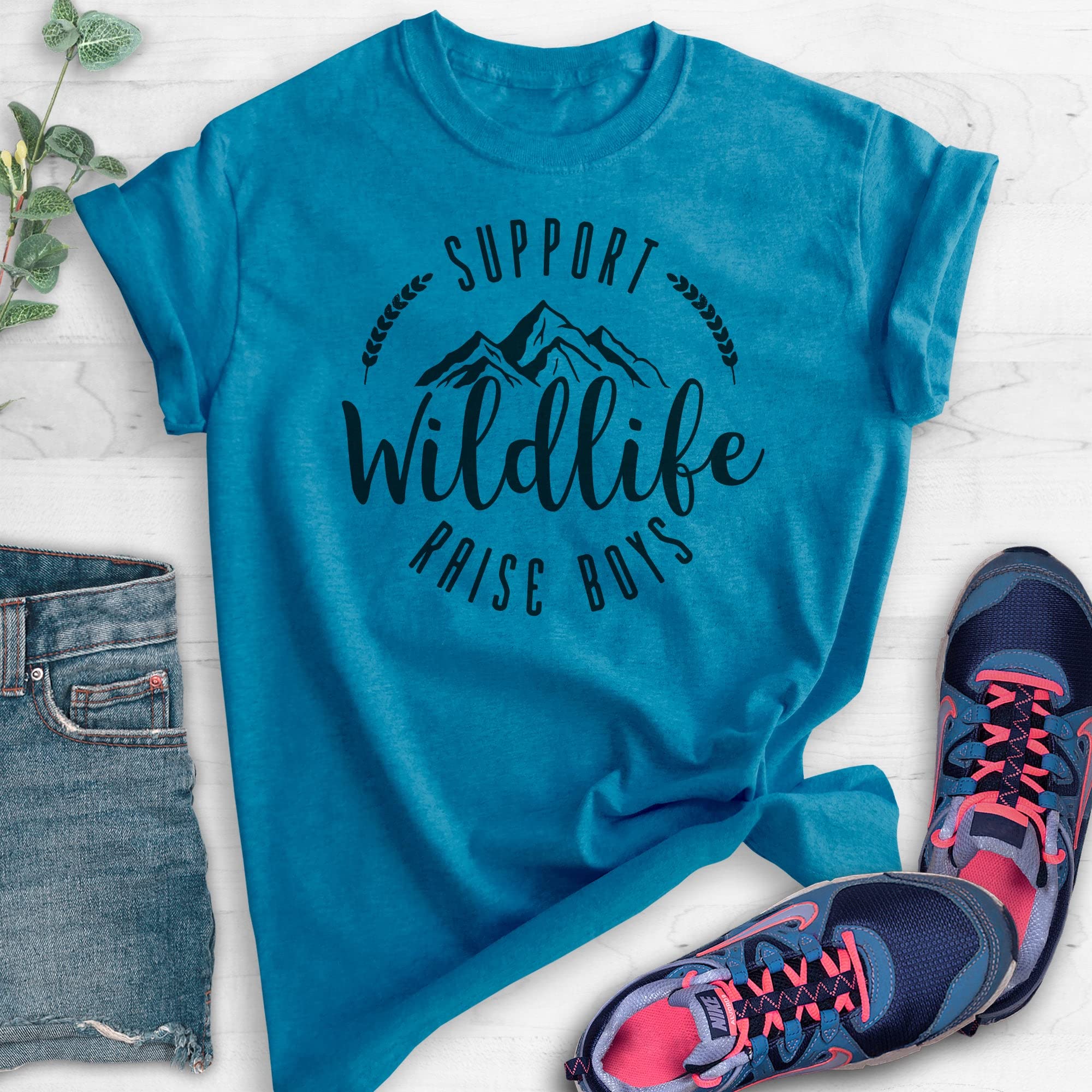 Wildlife Conservation Support T-Shirt - Funny Boy Mom Shirt for Women & Unisex - Perfect for Animal Lovers, Nature Enthusiasts & Proud Moms - Great for Casual Wear, Fundraising Events & Wildlife Awareness