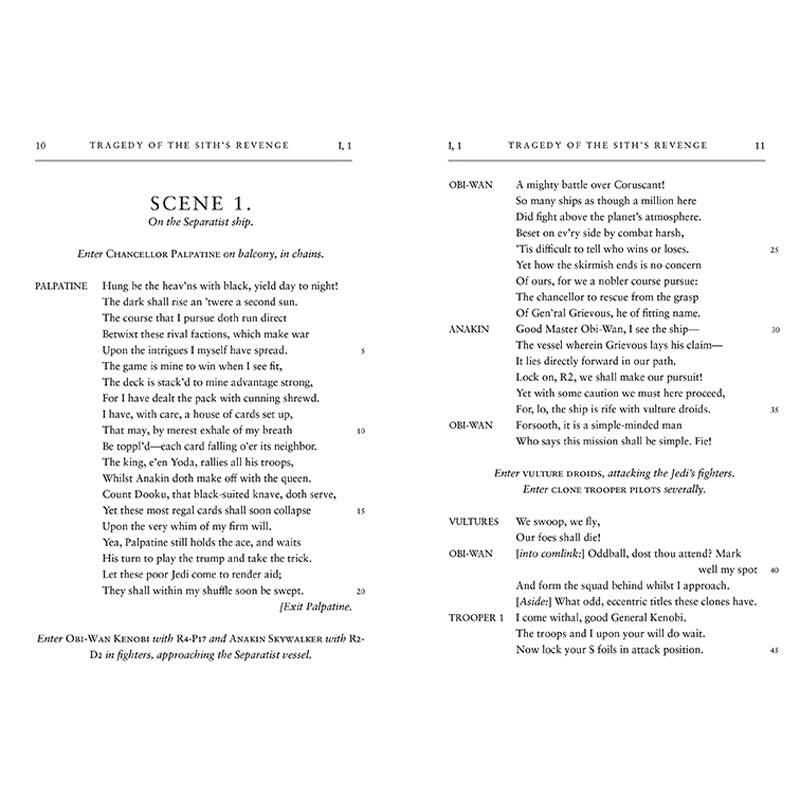 Star Wars: Revenge of the Sith - William Shakespeare Tragedy Style | Epic Space Opera for Sci-Fi Fans & Collectors | Perfect for Cosplay, Theater Performances & Literary Enthusiasts