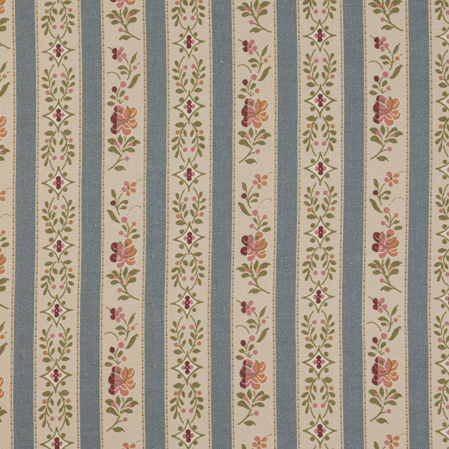 Beauclerc Stripe Wide Linen Fabric Samples | Wedgewood Blue Textile Swatches for Upholstery, Curtains & Home Decor Projects