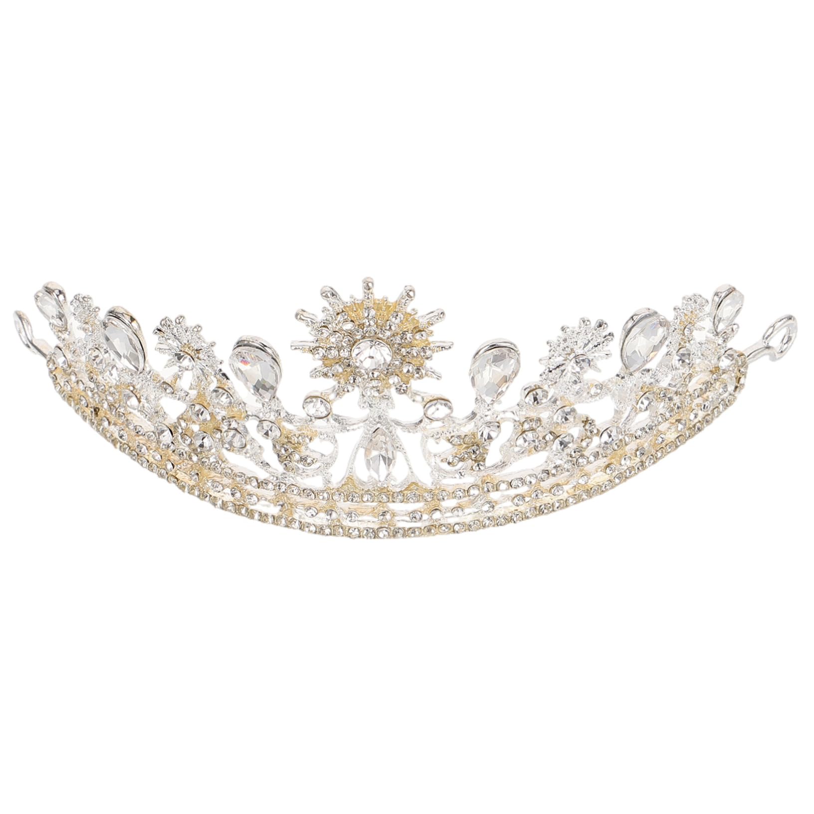 Luxury Minkissy 2-Piece Wedding Crown Set for Bride - Rhinestone Floral Tiara & Headdress Comb - Princess Pageant Prom Queen Baroque Jewelry - Perfect for Weddings, Proms, Pageants & Special Occasions