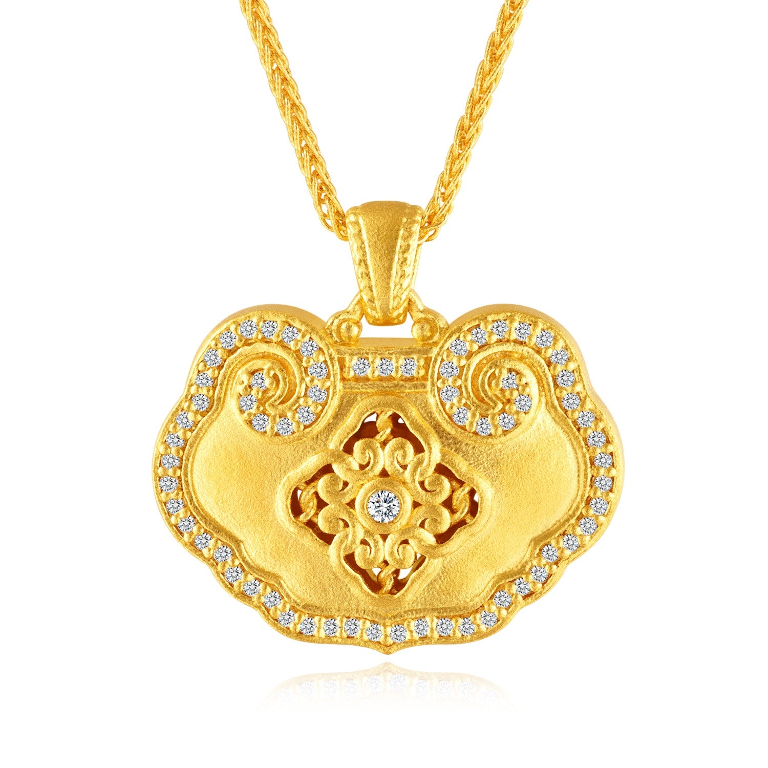 24K Gold Diamond Necklace for Women - Elegant & Luxurious Jewelry Gift for Anniversary, Birthday & Special Occasions