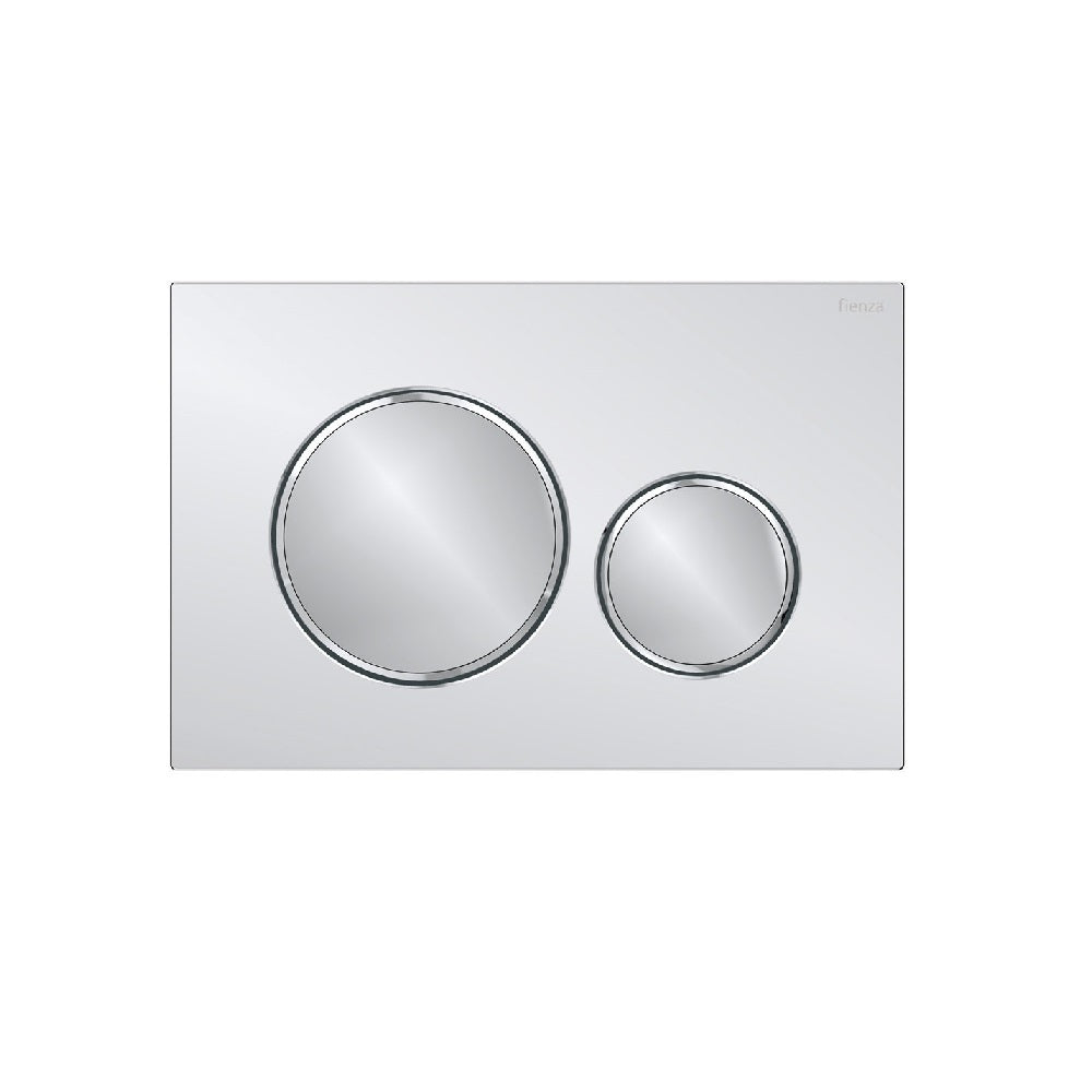 Fienza SIG40 C Round Flush Buttons for Geberit Sigma 40 Toilet - Chrome Plated Bathroom Accessory for Modern & Luxury Home Decor