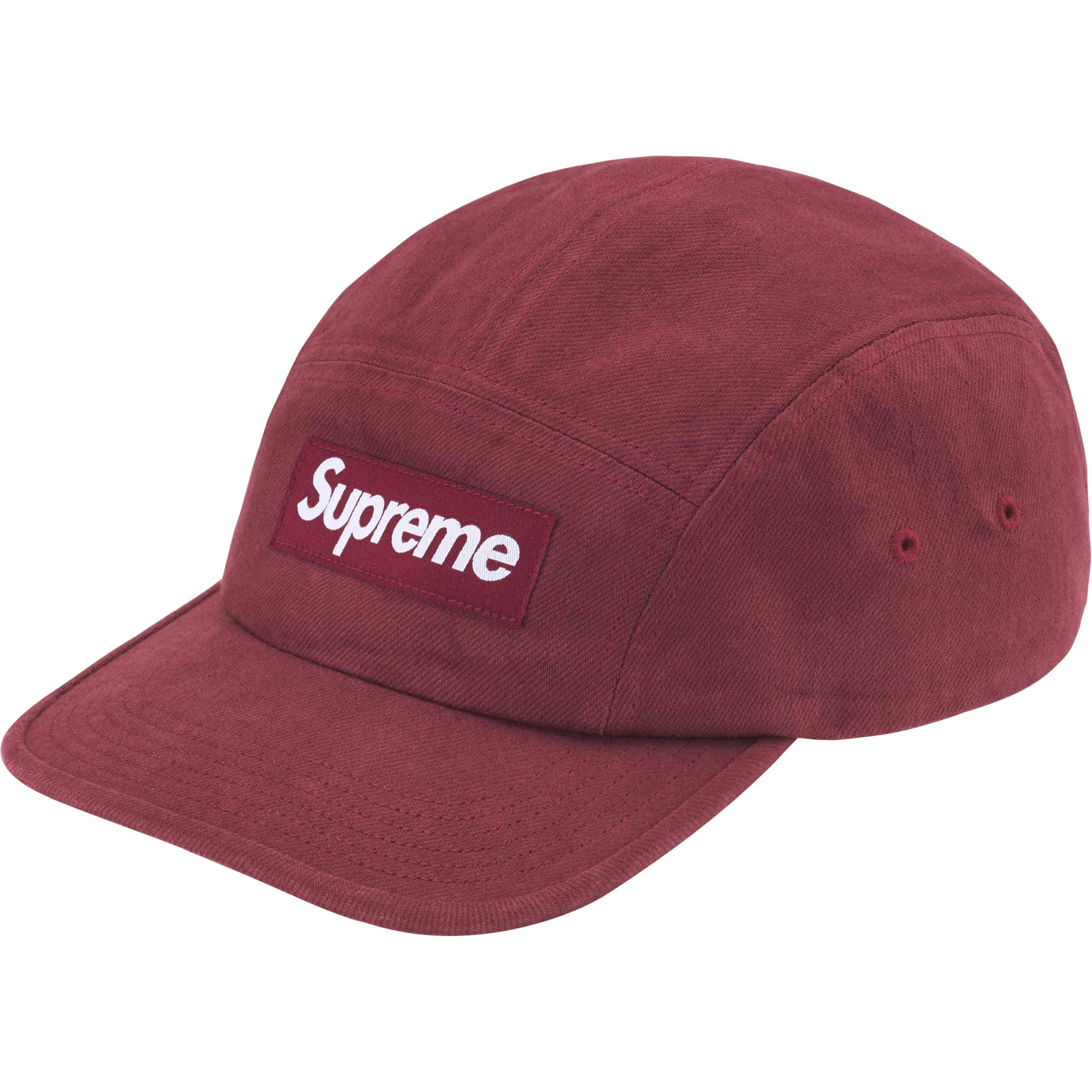 Supreme FW24 Denim Camp Cap - Red Beanie Hat for Men & Women | Streetwear Fashion Accessory for Urban Style & Outdoor Adventures