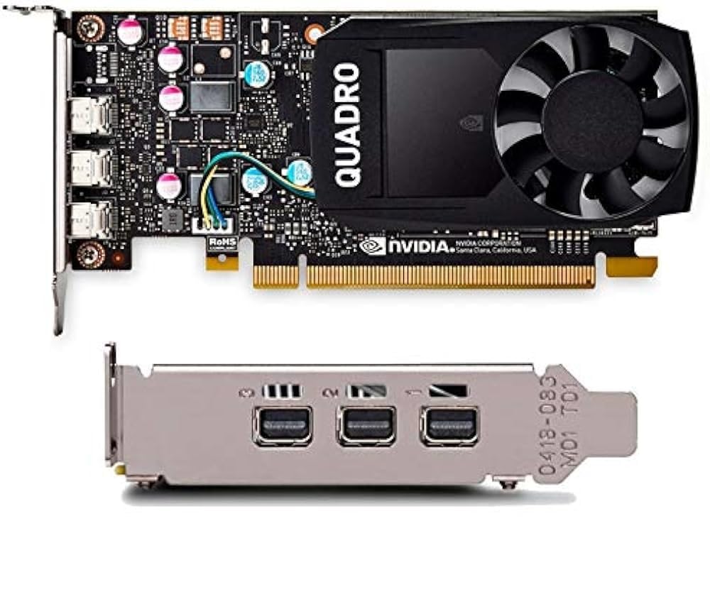 PNY Nvidia Quadro P400 2GB GDDR5 Single-Slot Graphics Card - 256 CUDA Cores, 64-bit, 3x Mini DisplayPort 1.4, 30W, PCIe 3.0 x16 - High/Low Profile Bracket (Renewed) | Ideal for CAD, Video Editing & Multi-Monitor Workstations