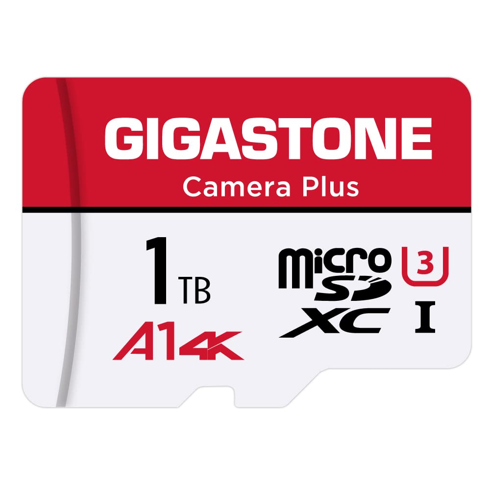 GIGASTONE 1TB Micro SDXC Card - UHS-I U3 Class 10, A1 App Performance, 150MB/s Read Speed - Compatible with GoPro, Action Cameras, Nintendo Switch, Smartphones - Perfect for 4K Video Recording & High-Speed Gaming Storage