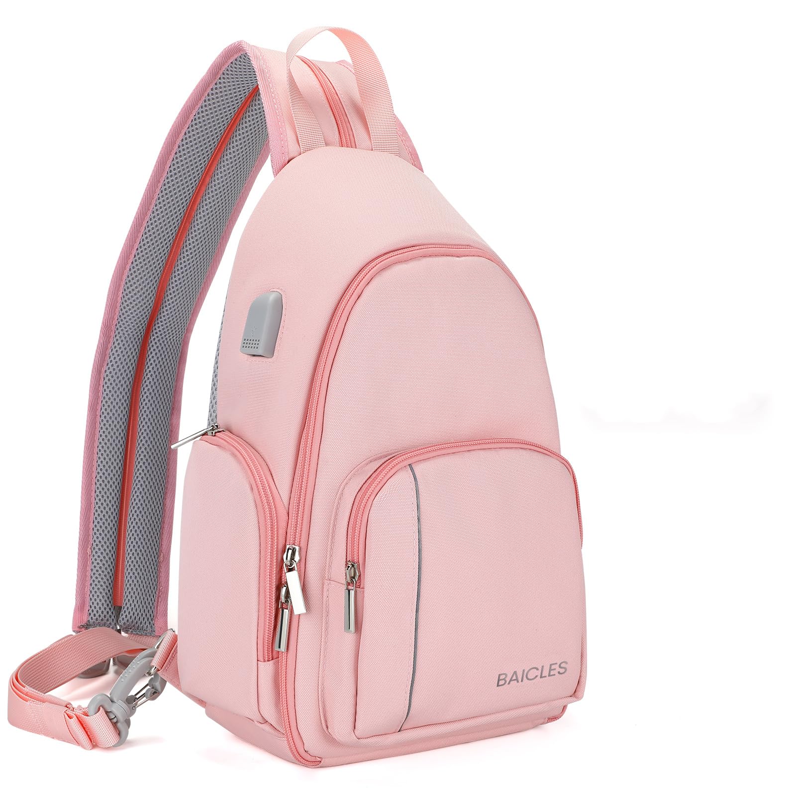 BAICLES Waterproof Shockproof Nylon Camera Shoulder Bag with Lens Organizer - Rose Pink Casual Photography Backpack for DSLR, Mirrorless Cameras & Accessories - Perfect for Travel, Hiking & Outdoor Photography