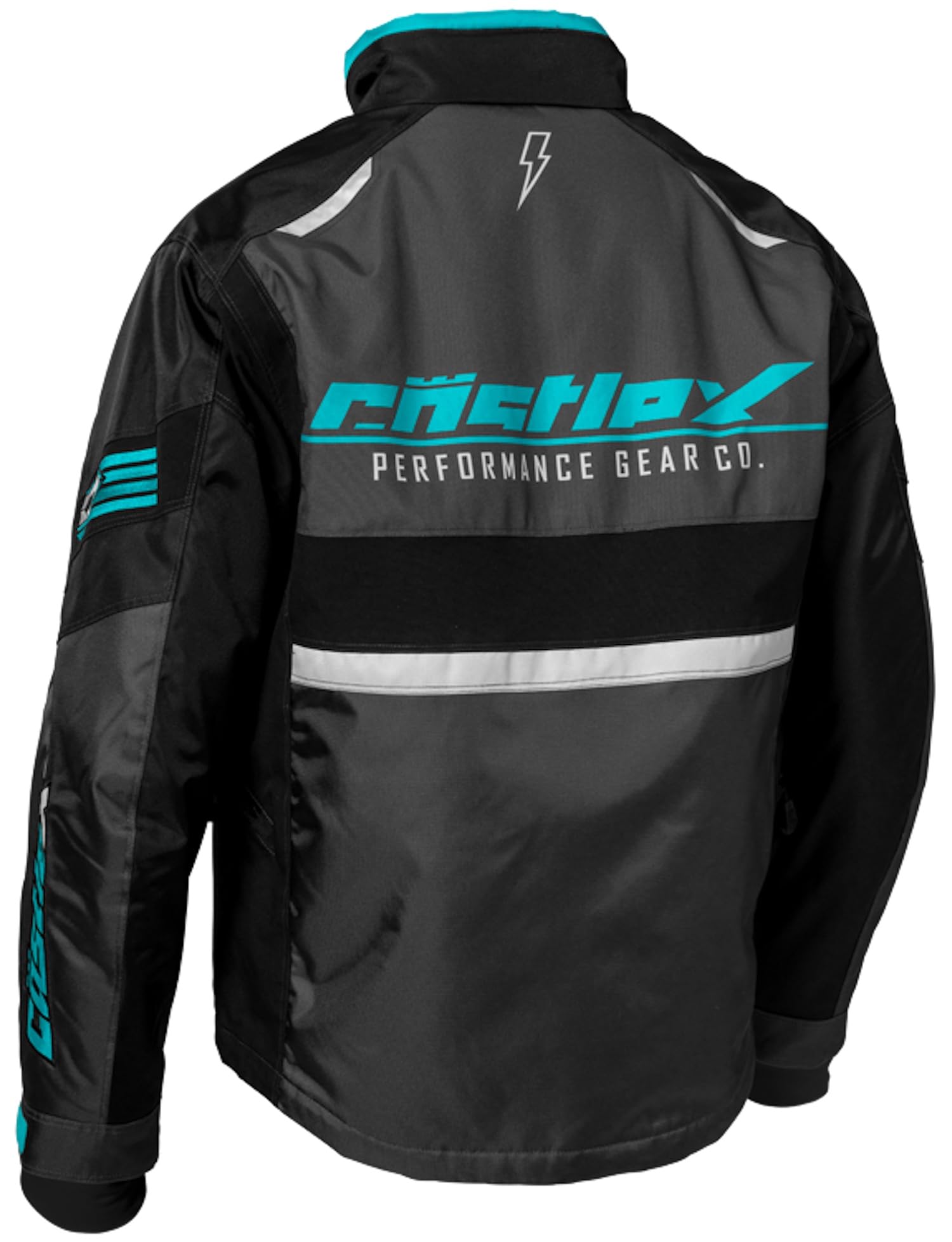 Castle X Men's Strike G4 Motorcycle Jacket - High Performance Riding Gear for Safety & Comfort (Turquoise/Charcoal/Black, Large) - Ideal for Street Biking, Commuting & Adventure Tours