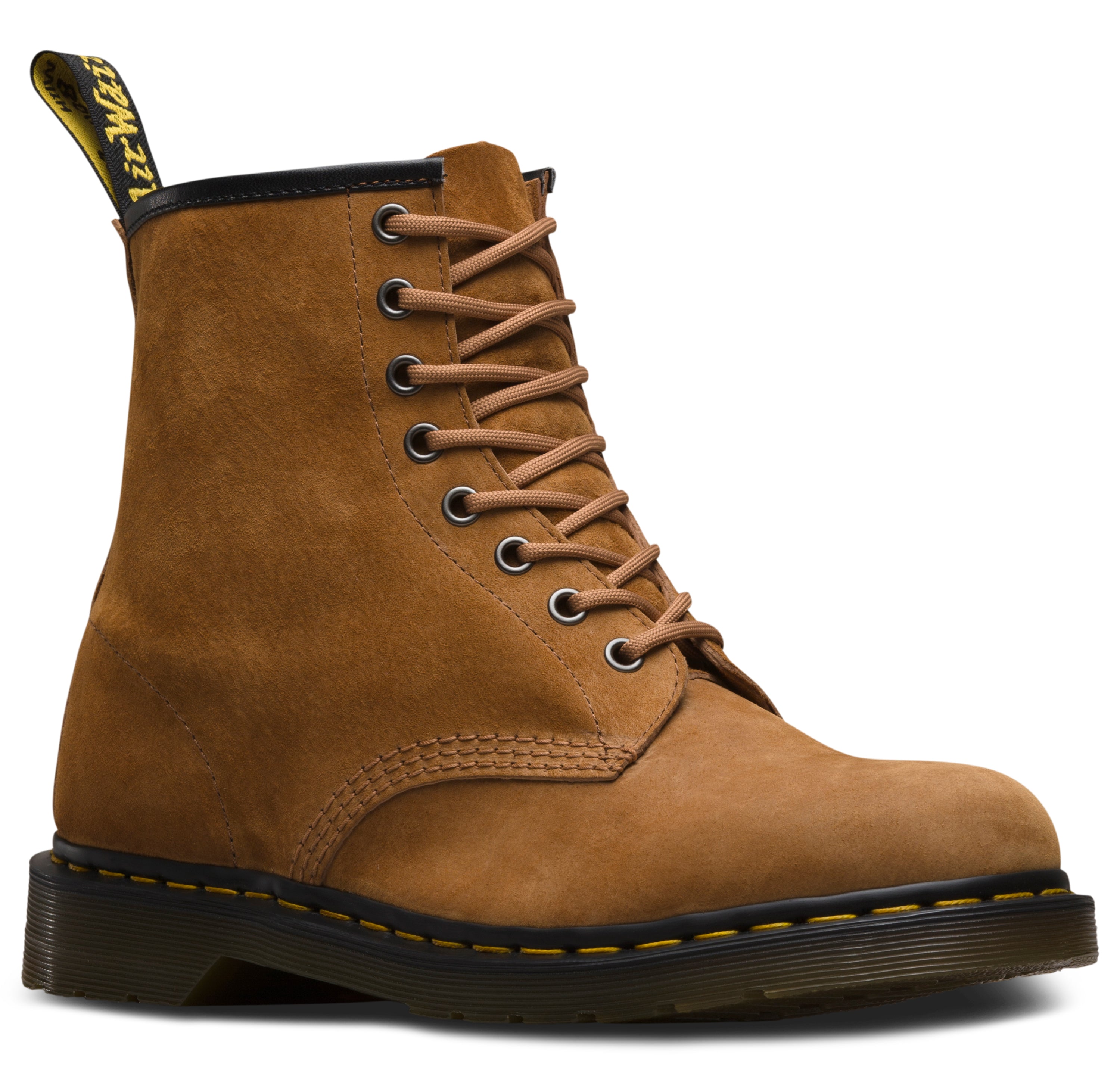 Dr. Martens 1460 Soft Leather Tan Boots - Classic 8-Eye Lace-Up Ankle Boots for Men & Women | Perfect for Casual Wear, Work & Outdoor Adventures