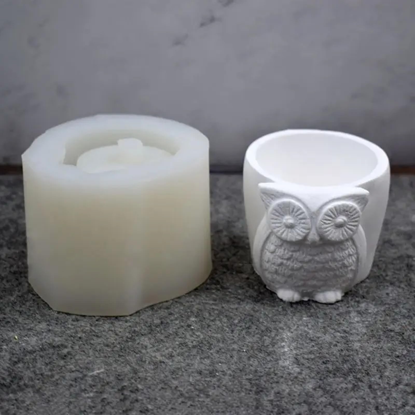 Owl Silicone Concrete Flower Pot Molds - Large Succulent Planter Cement Clay Molds for DIY Handmade Home Garden Decor - Perfect for Indoor Plants, Outdoor Decor, and Creative Crafting Projects