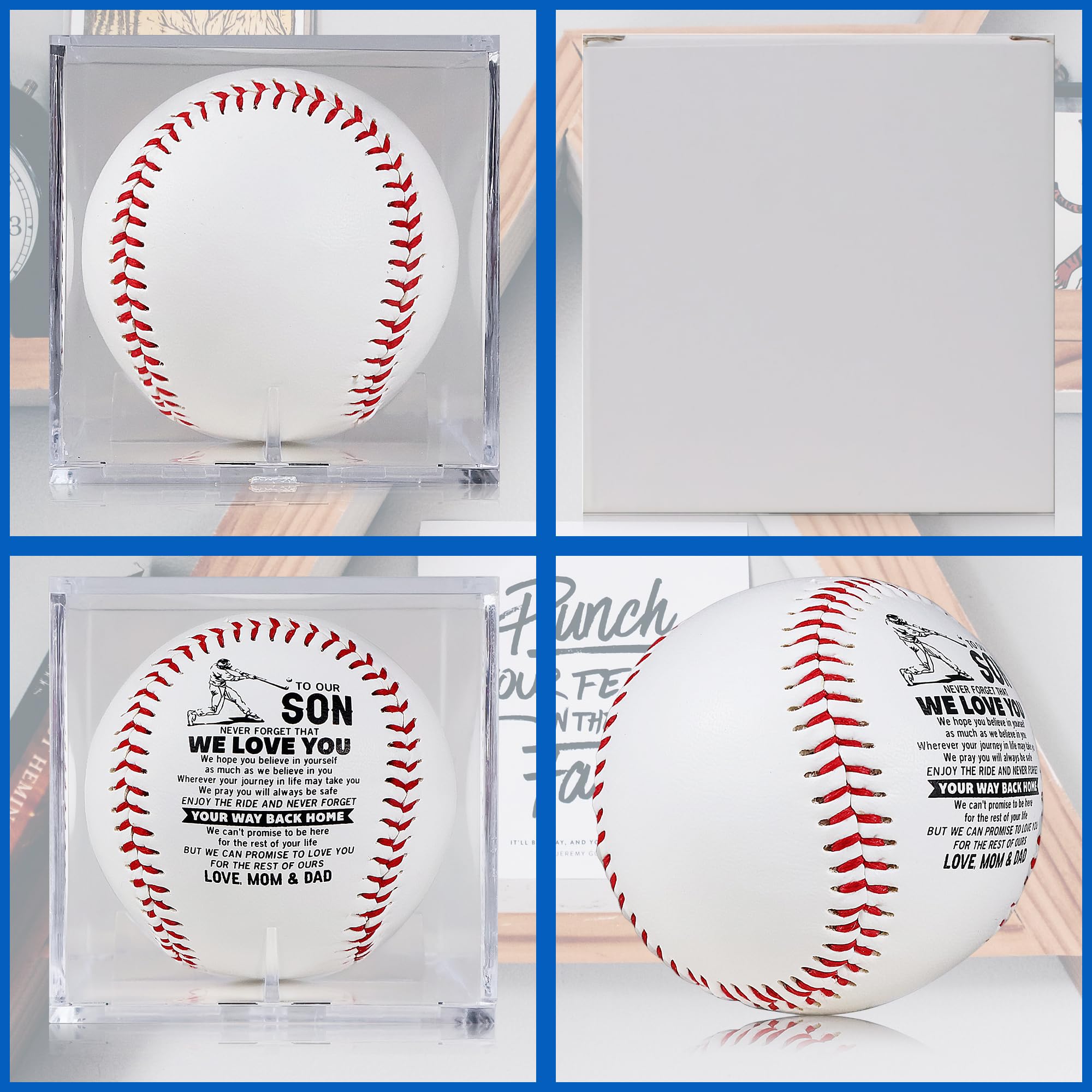 SYNGUCK Personalized Baseball Gifts for Boys - Youth & Teen Birthday, Christmas, Graduation Present from Parents - Perfect for Baseball Fans, Players & Sports Enthusiasts - Great for Games, Training & Decor