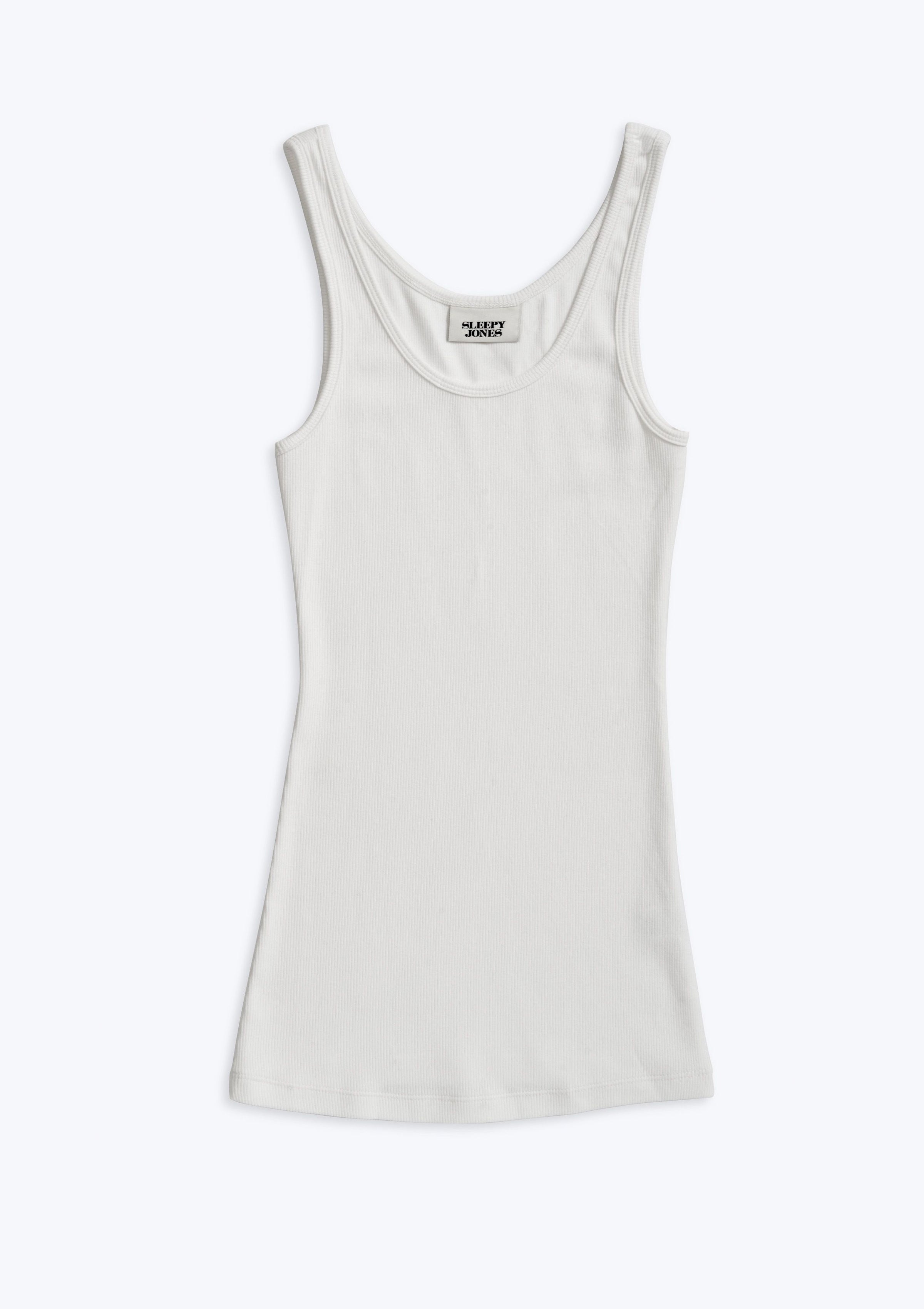 White Ribbed Jersey