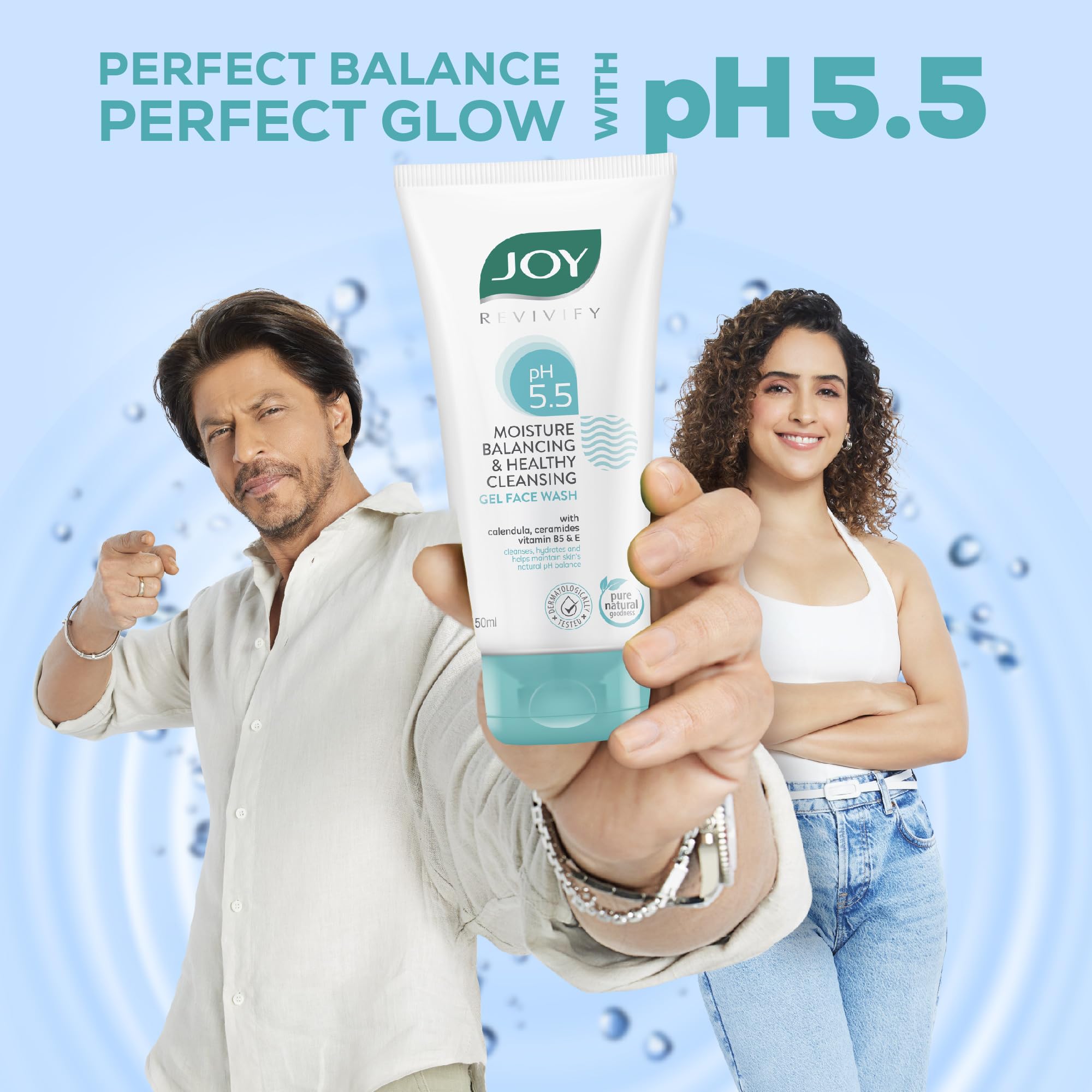 Joy pH 5.5 Hydrating Gel Face Wash with Ceramides 150ml - Gentle Cleanser for Sensitive Skin, Restores Skin Barrier | Daily Face Wash for Dry, Dehydrated & Irritated Skin | Perfect for Morning & Night Skincare Routine