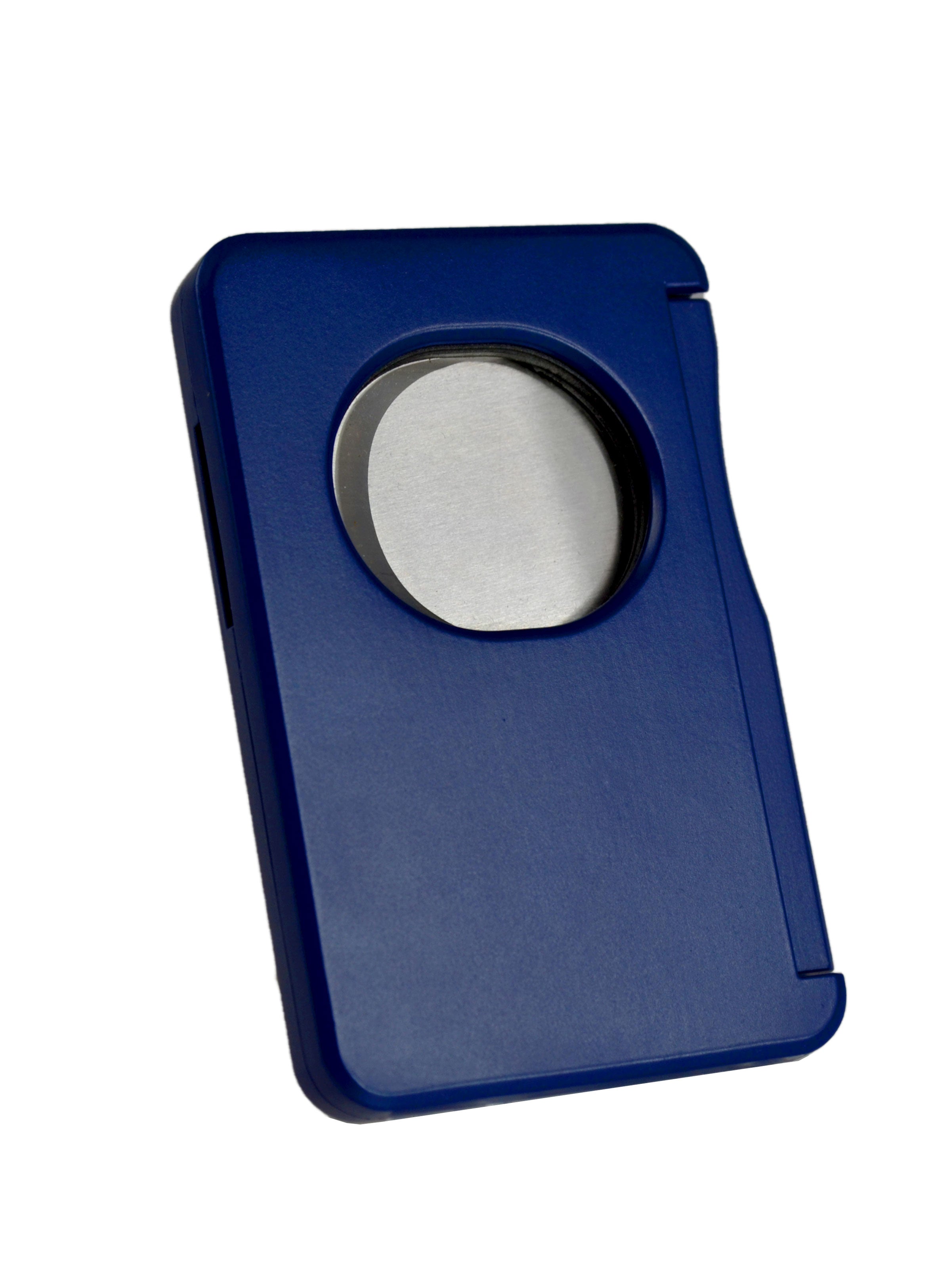 Premium Visol Sidecut Double Guillotine Cigar Cutter - Sharp Stainless Steel Blades, Blue Anodized Aluminum - Perfect for Cigar Enthusiasts & Gifts - Ideal for Home, Office, or Outdoor Smoking Sessions