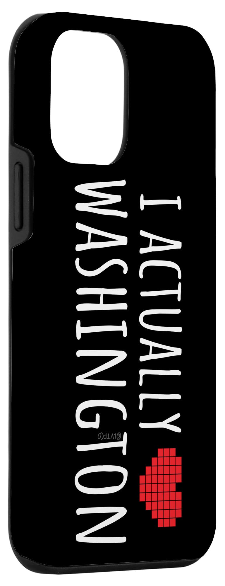 iPhone 12 Mini Funny Washington State Case - I ❤ WA Premium Protective Cover for Apple iPhone 12 Mini - Perfect for Travelers & Washington Lovers