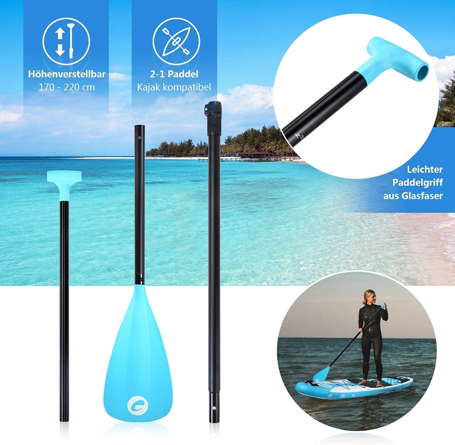 **Exprotrek Inflatable Stand Up Paddle Board (SUP) - 6
