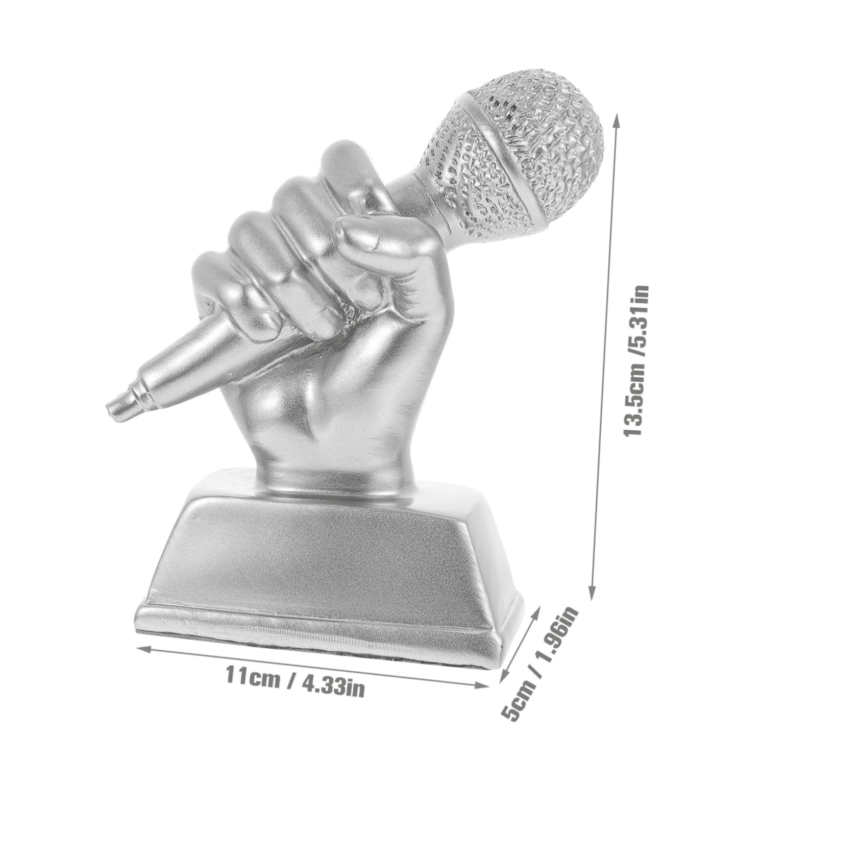 Yardwe 3-Piece Golden Microphone Trophy Set - Resin Jukebox Music Awards for Office, Home Decor & Themed Party Favors | Perfect for Music Lovers, Award Ceremonies & Special Events