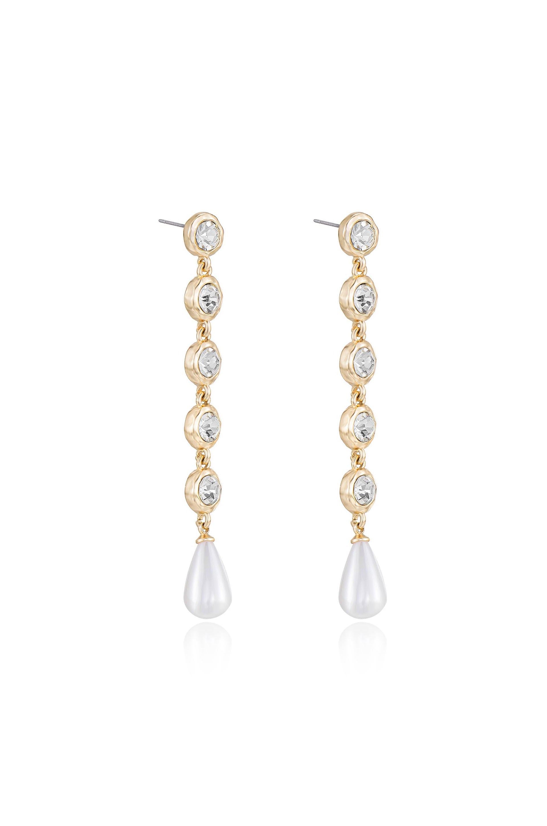 Elegant Modern Crystal and Pearl Dangle Earrings for Women - Fashion Jewelry Gift for Party, Wedding & Special Occasions
