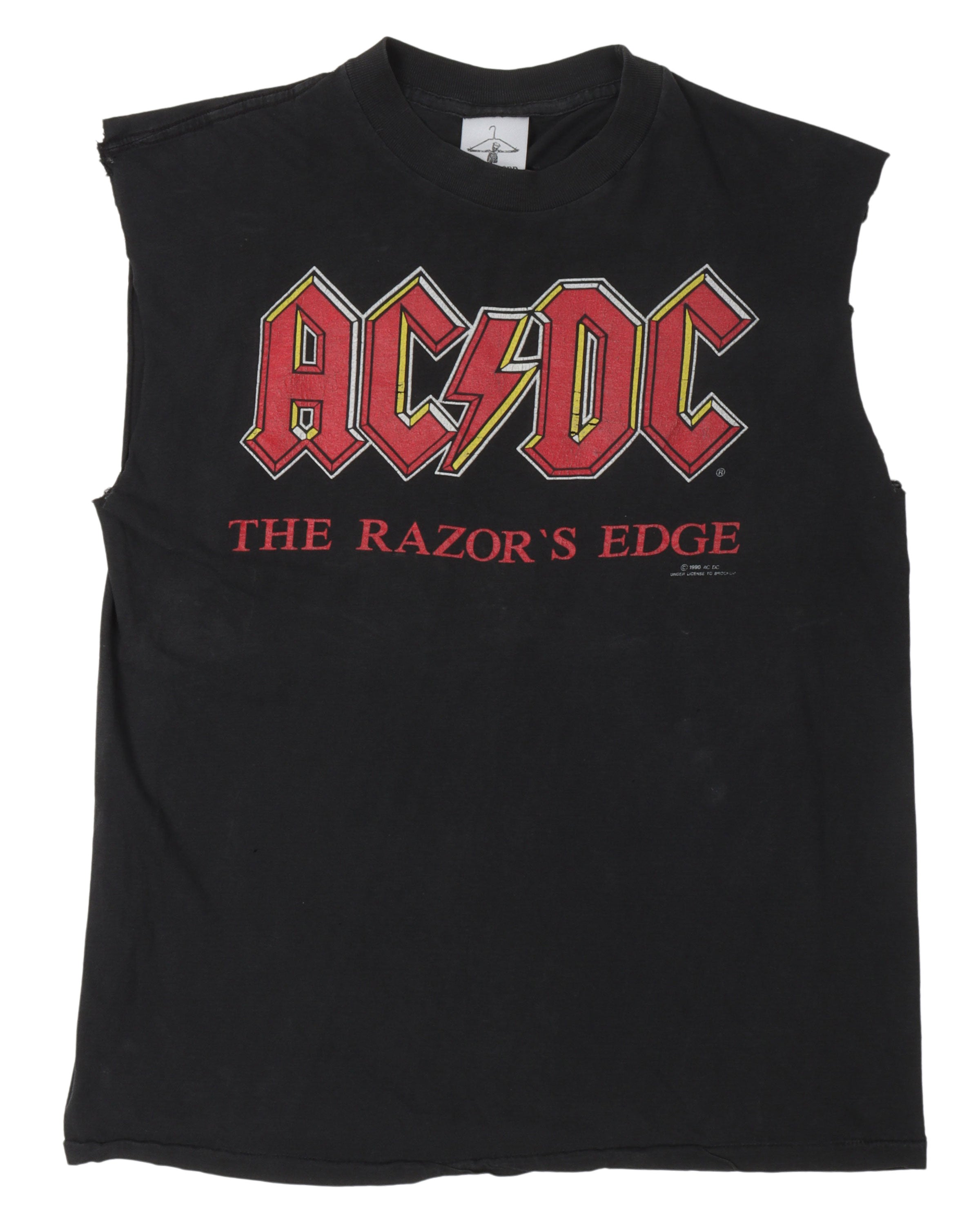 AC/DC Razors Edge Sleeveless Vintage Band T-Shirt for Men - Rock Music Concert & Casual Wear