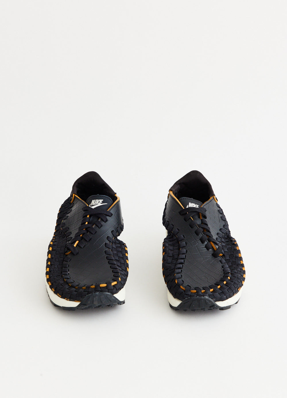 Premium Air Footscape Woven Black Sneakers for Men - Lightweight Breathable Running Shoes for Gym, Jogging & Casual Wear