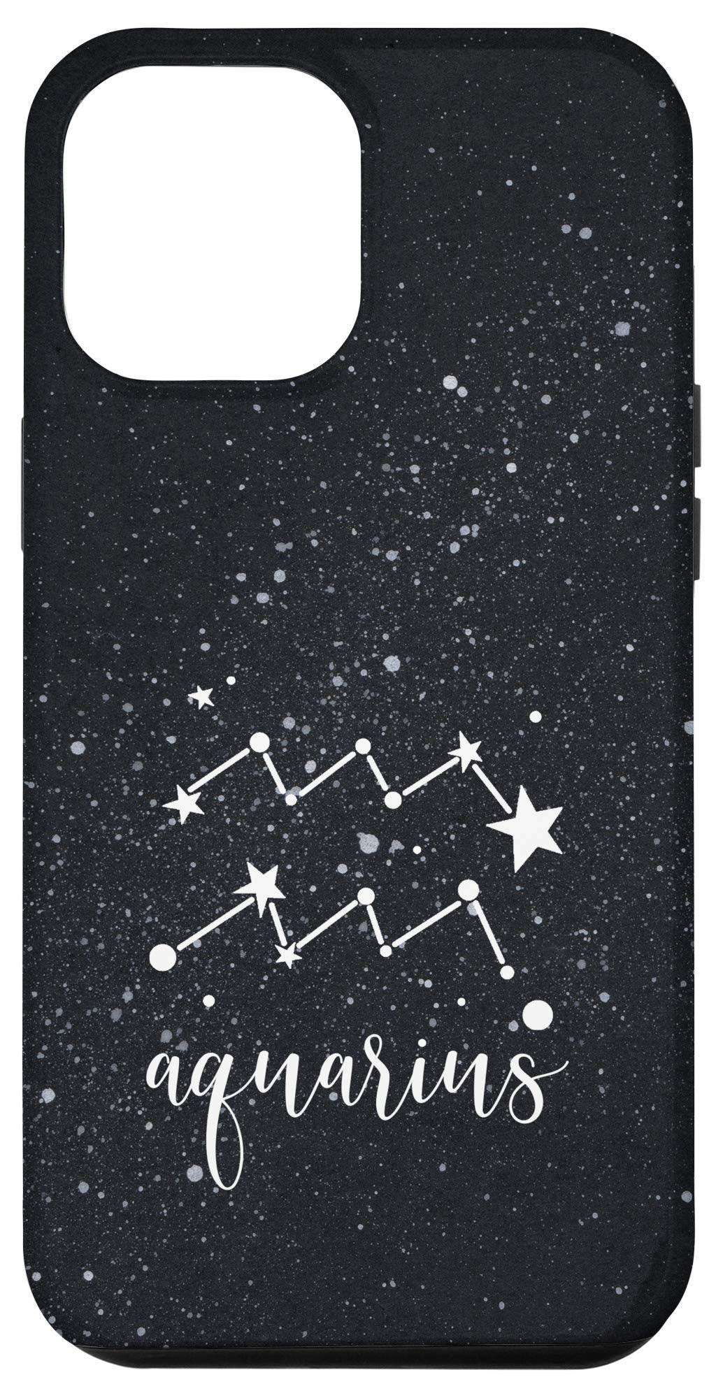 iPhone 12 Pro Max Astrology Case - Aquarius Zodiac Sign Horoscope Design | Perfect Gift for Astronomy Lovers & iPhone Protection