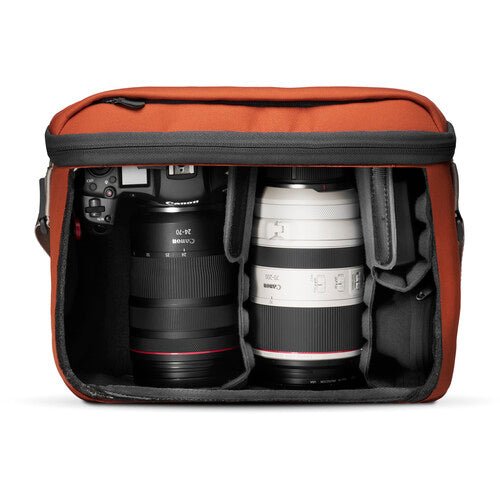 Nomatic LUMA Camera Sling Bag 12L Rust Color - Waterproof & Lightweight DSLR Camera Bag for Photographers - Perfect for Travel, Hiking & Outdoor Photography