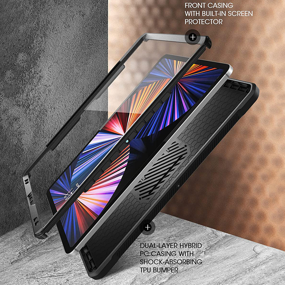 Apple iPad Pro 12.9 Inch 5th Gen (2021) Unicorn Beetle Pro Rugged Protective Case - Shockproof & Drop Proof Cover - Black (Open Box) - Perfect for Construction, Outdoor Adventures & Business Travel