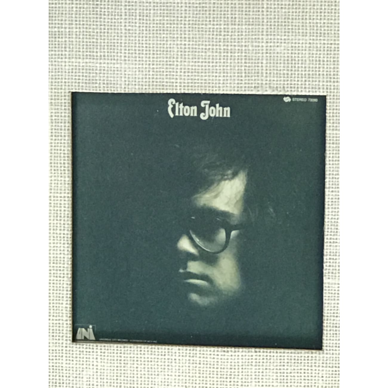 Elton John 1970 Debut Album White Matte RIAA Gold LP Award - Rare Collectible Vinyl Record for Music Enthusiasts & Home Decor