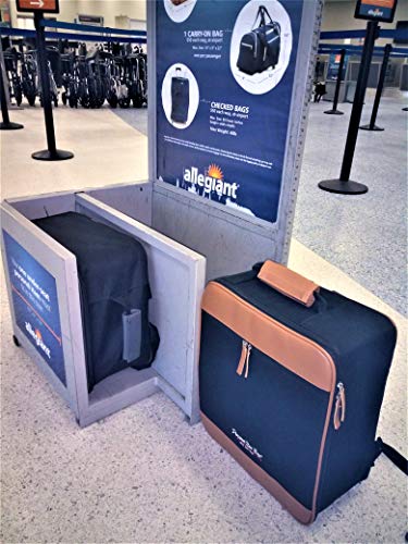 Allegiant Approved Personal Item Carry-On Bag - Lightweight Travel Backpack & Duffle Bag for Airlines (Black/Beige) - Perfect for Air Travel, Weekend Trips & Gym Use