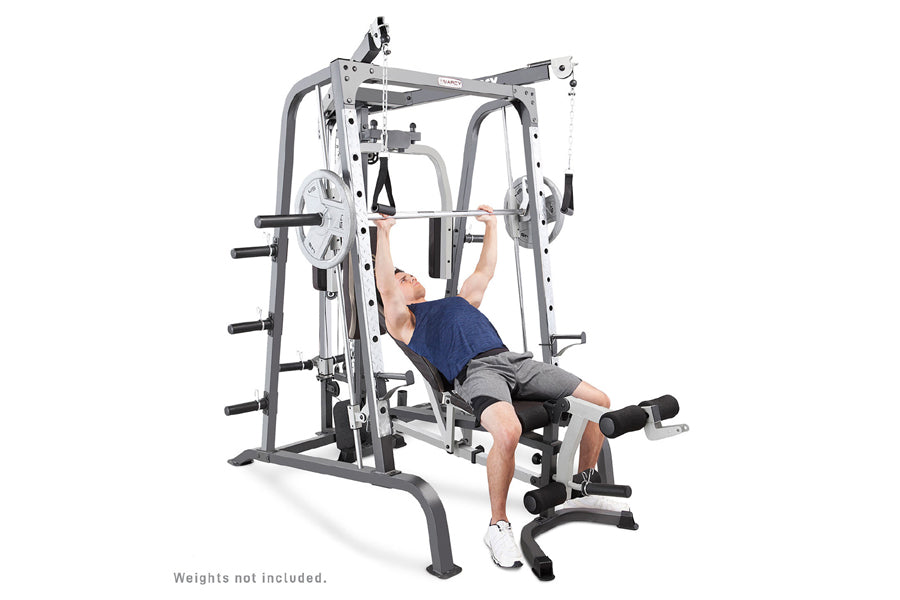 Marcy MD 9010G Smith Machine & Power Cage System - Home Gym Strength Training Equipment for Weight Lifting & Full Body Workouts - Perfect for Garage Gyms & Home Fitness