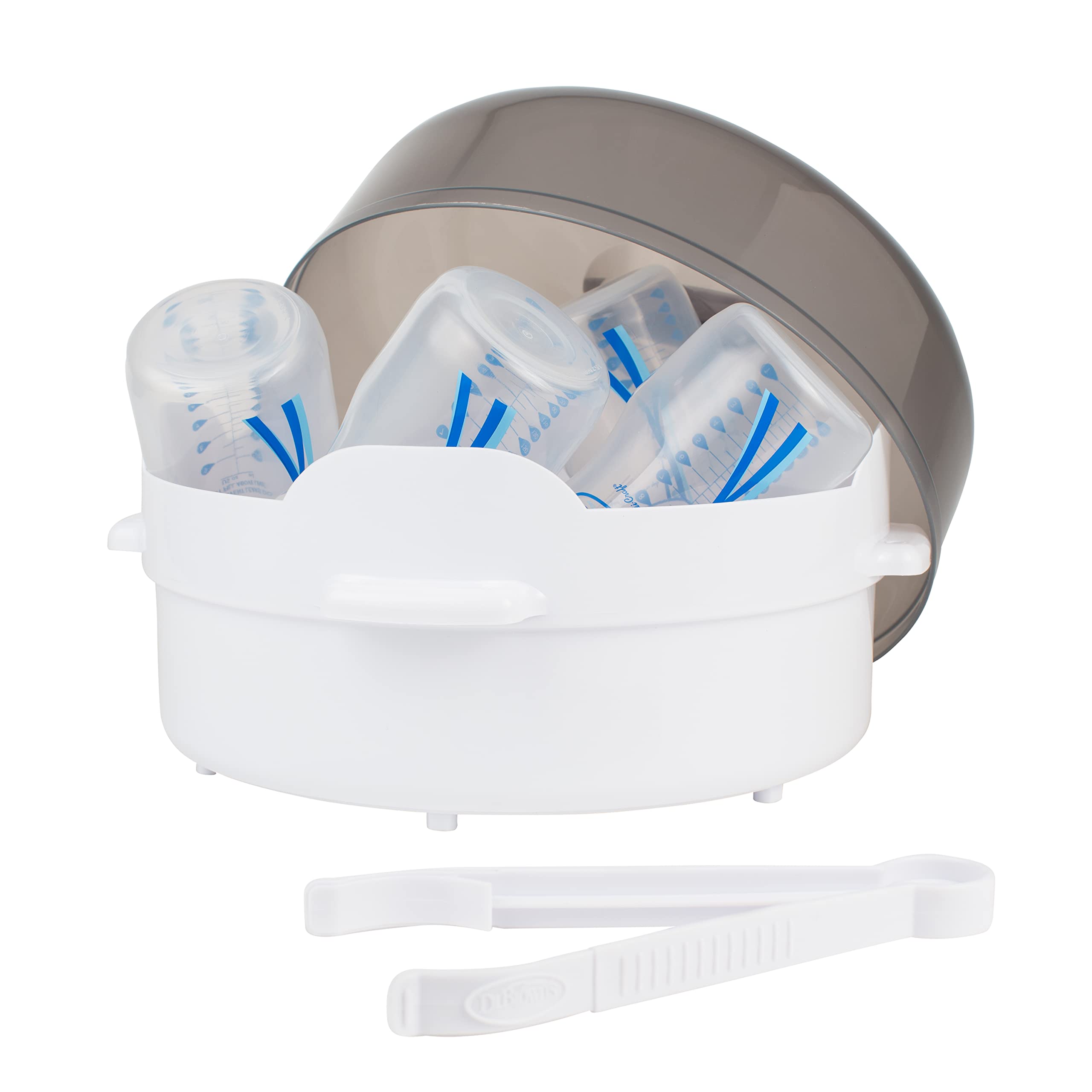Dr. Brown's Microwave Steam Sterilizer for Baby Bottles & Accessories – Safe Sterilization for Nipples, Pacifiers, Teethers & Breast Pump Parts | Perfect for Travel, Daycare & Home Use