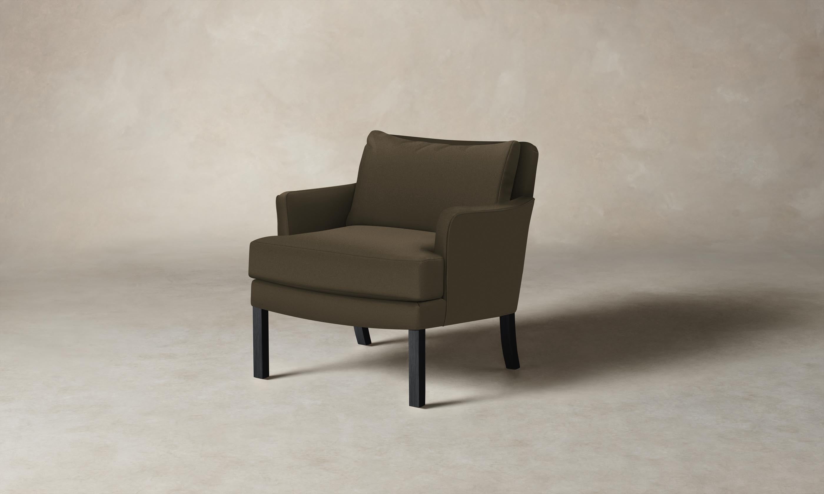 Premium Pebbled Leather Kaye Chair in Truffle Brown - Stylish and Comfortable Seating for Home Office, Living Room, or Study