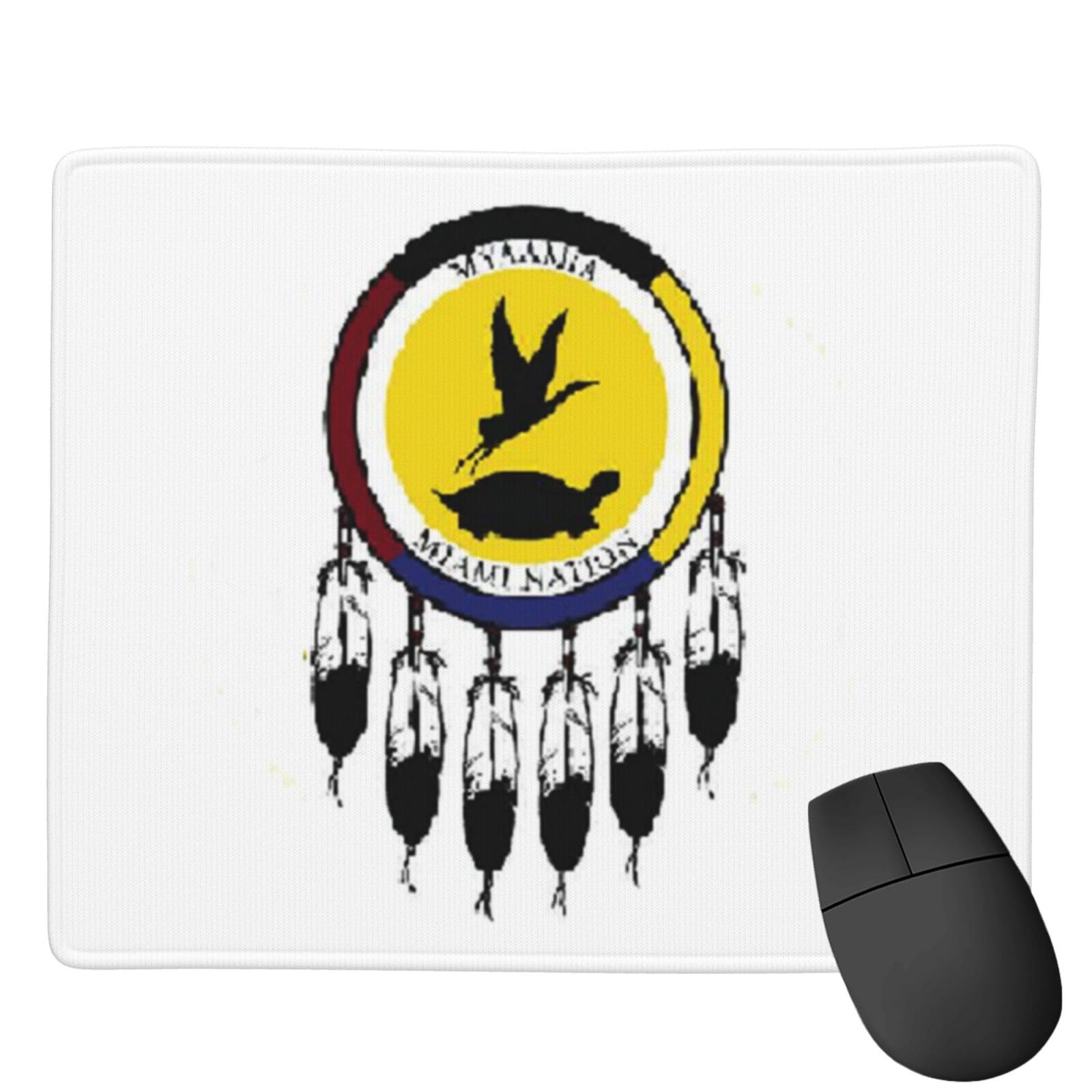 SIYTUAU Miami Nation Flag Mouse Pad - Non-Slip Rubber Base, Waterproof Surface (7x9 Inches) for Office, Gaming & Laptop Use - Perfect for Home, Work & Esports Setups