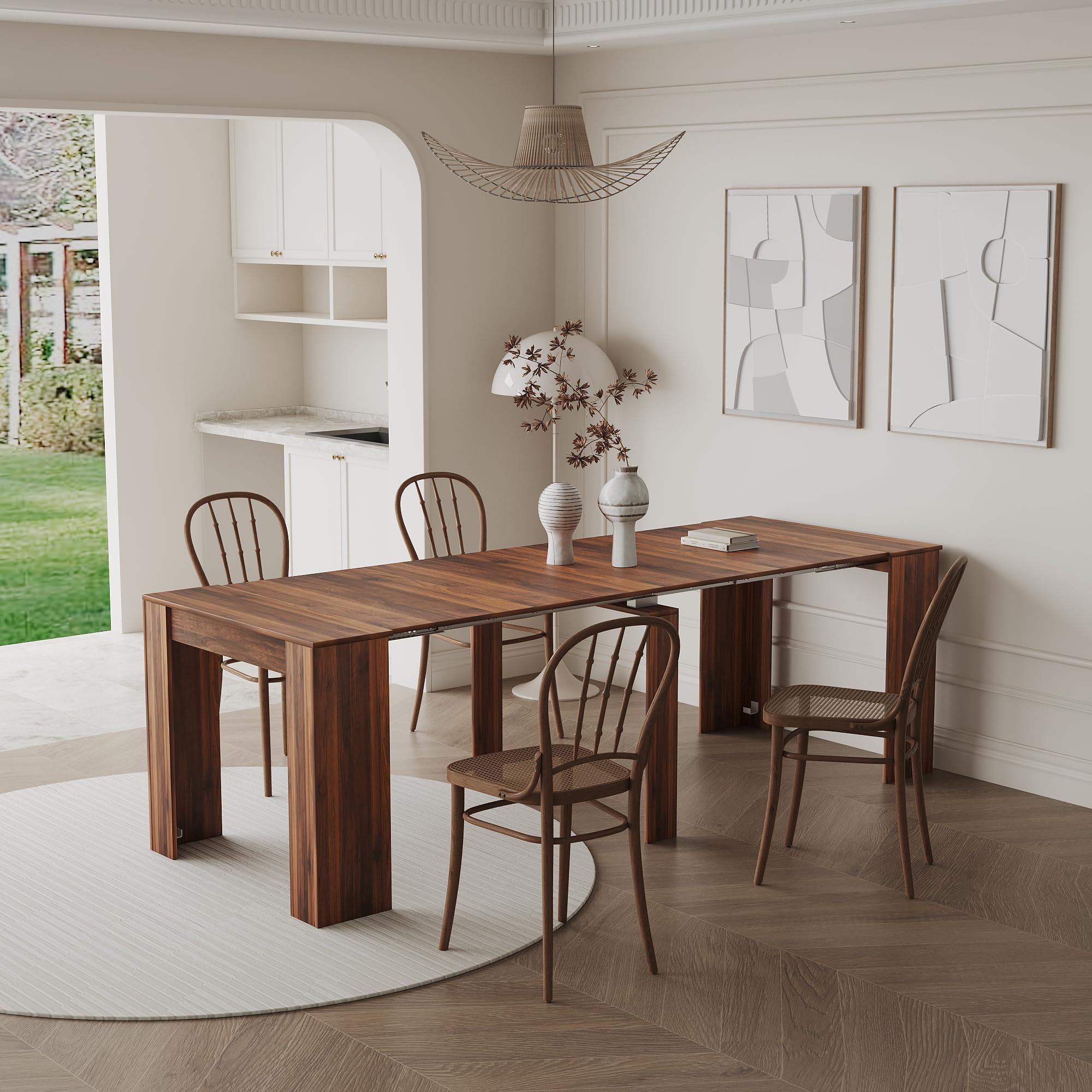 Expandable Folding Dining Table for 6-12 People - 30.71