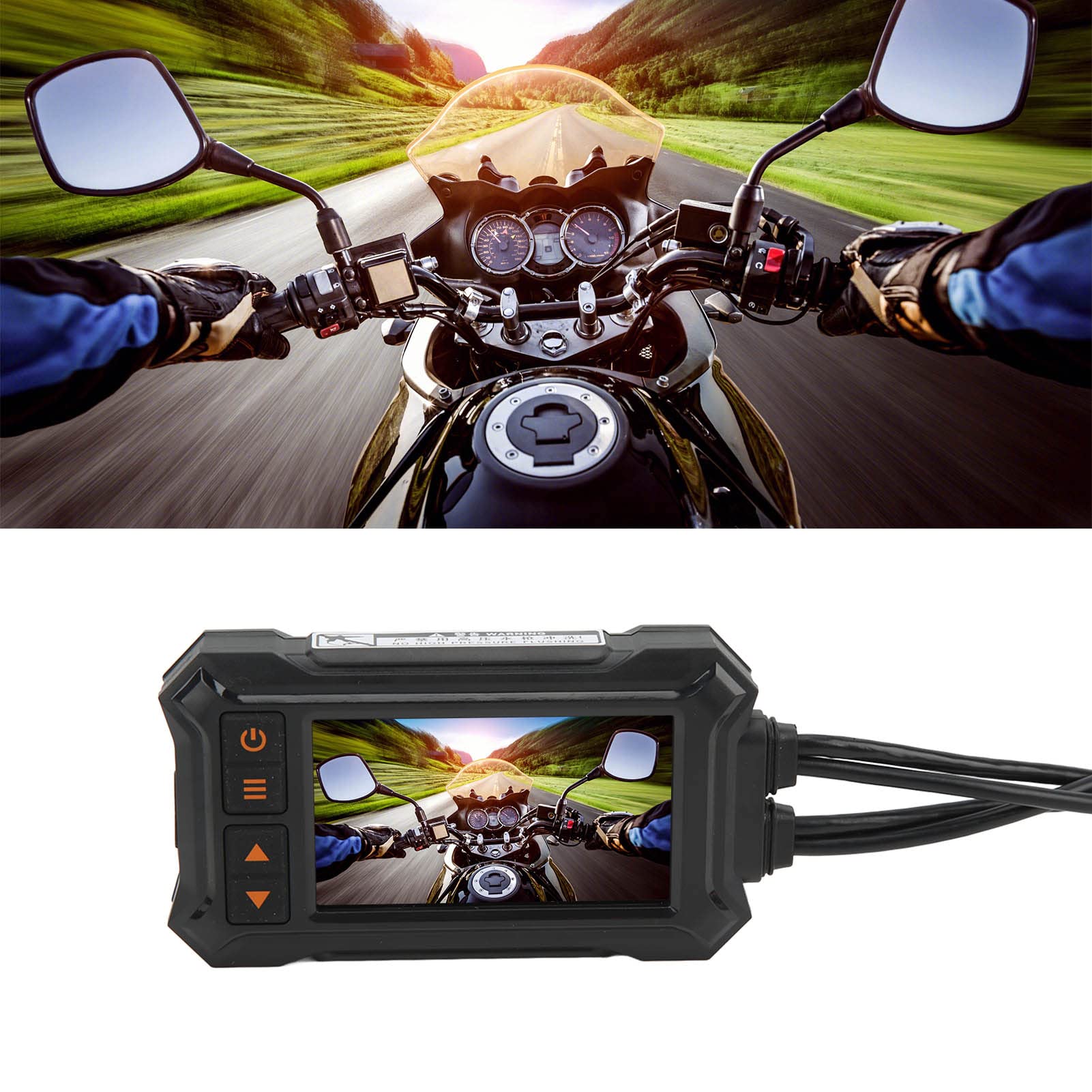 Dual Lens 150° Motorcycle DVR - IP67 Waterproof ABS/Metal for Adventure Riding