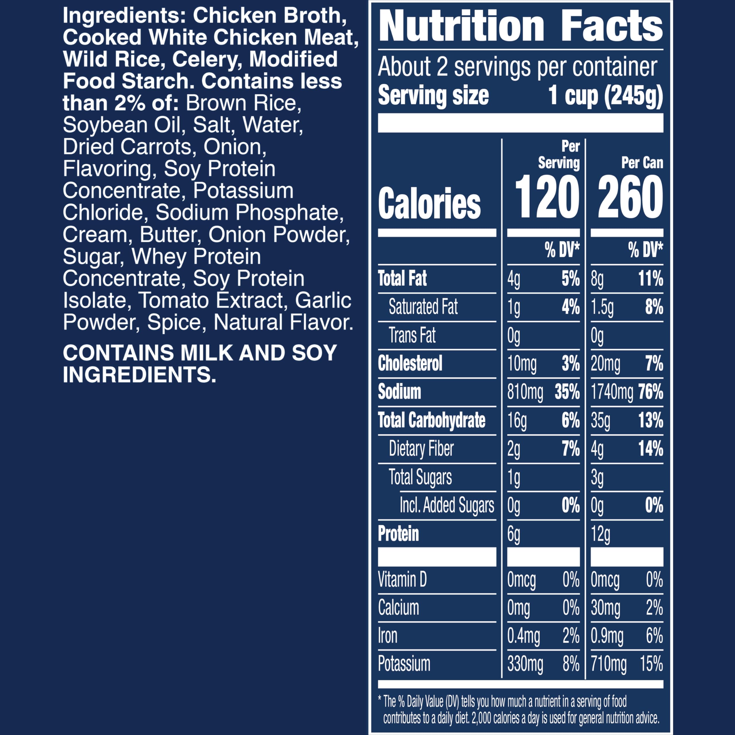 Progresso Rich & Hearty Creamy Roasted Chicken Wild Rice Soup - Gluten Free Canned Soup, 18.5 oz - Perfect for Quick Lunches, Camping & Emergency Food Storage