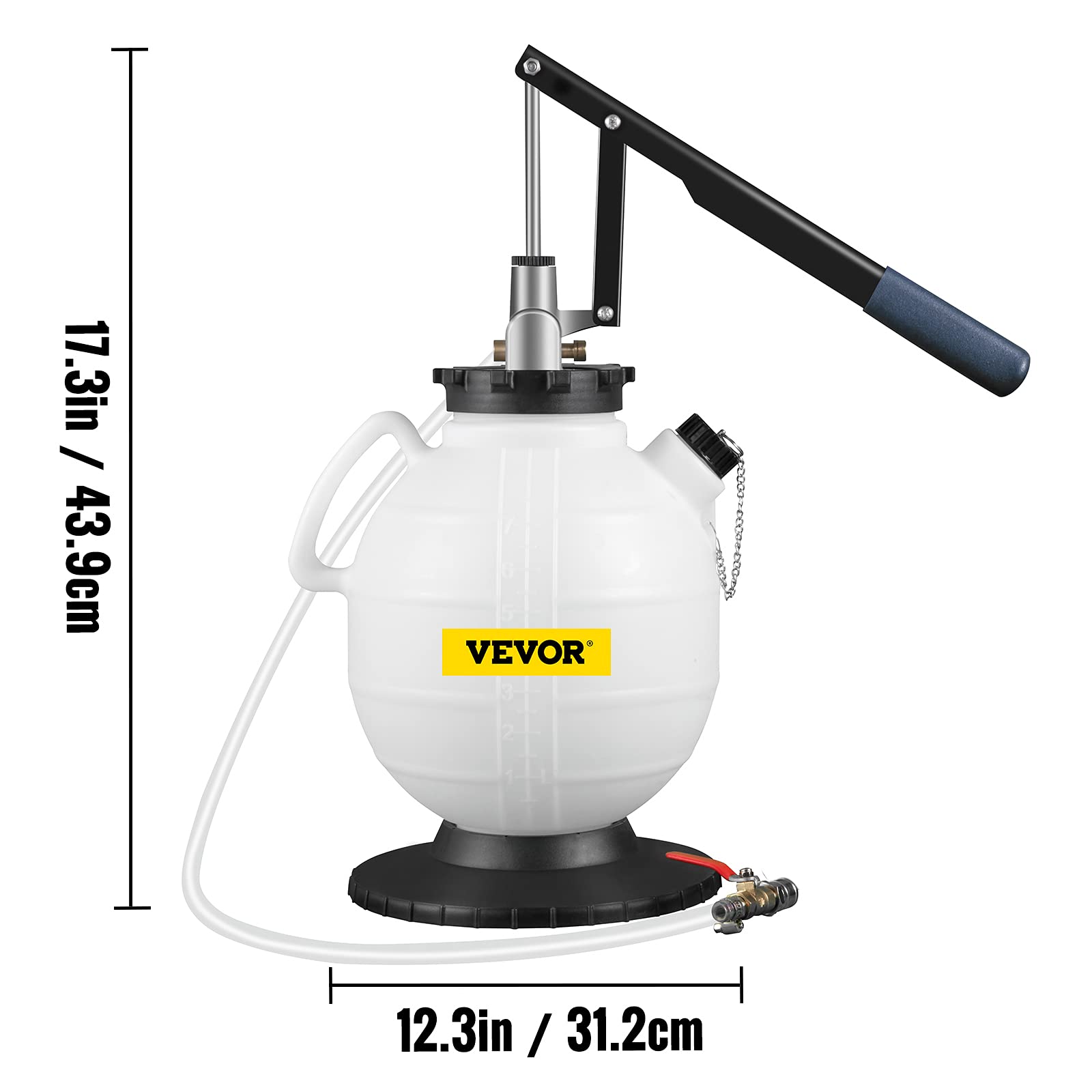 VEVOR 7.5L Manual Transmission Fluid Pump - 2 Gallon ATF Refill Kit with 15 Adapters for Automotive Fluid Transfer | Perfect for DIY Car Maintenance, Transmission Service & Fluid Replacement