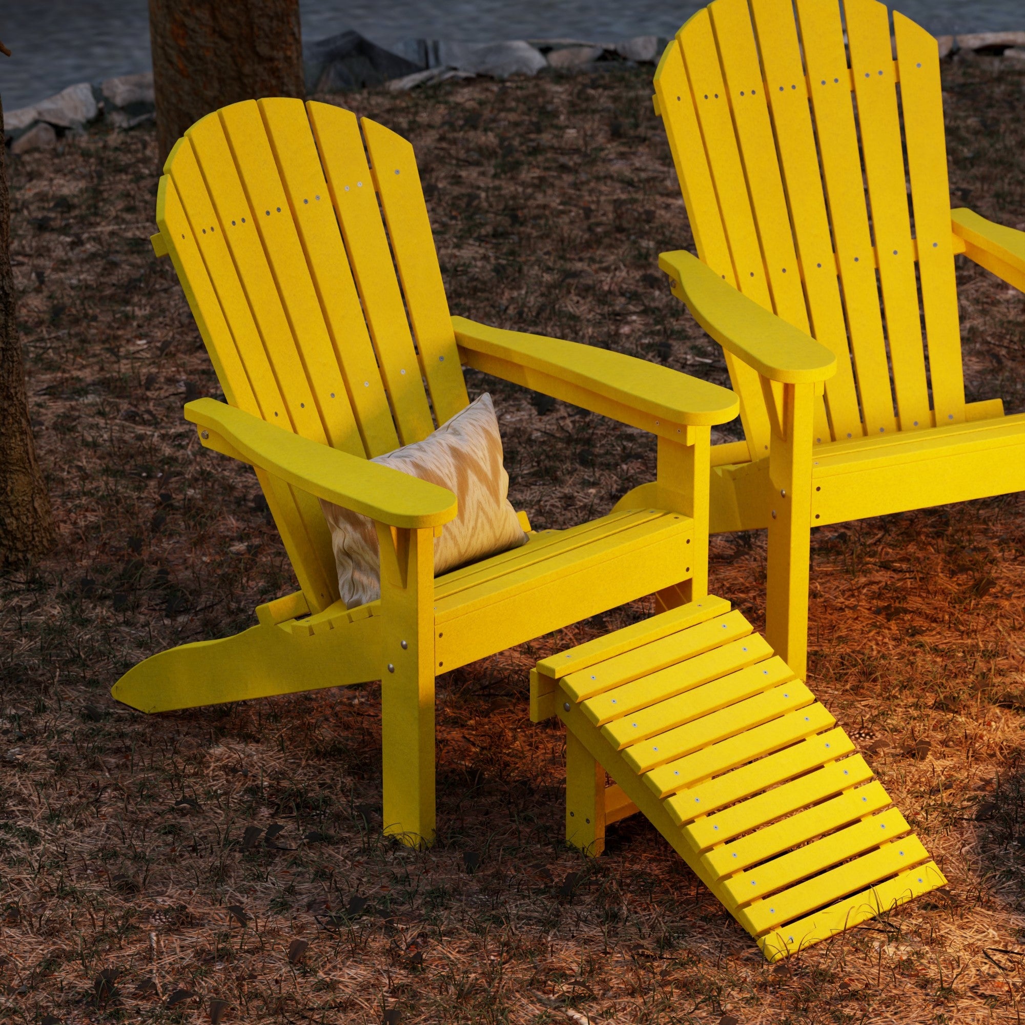Heritage Sunset Adirondack Chair - Outdoor Patio Furniture for Backyard, Garden & Poolside Relaxation | Durable Weather-Resistant Wooden Lounge Chair